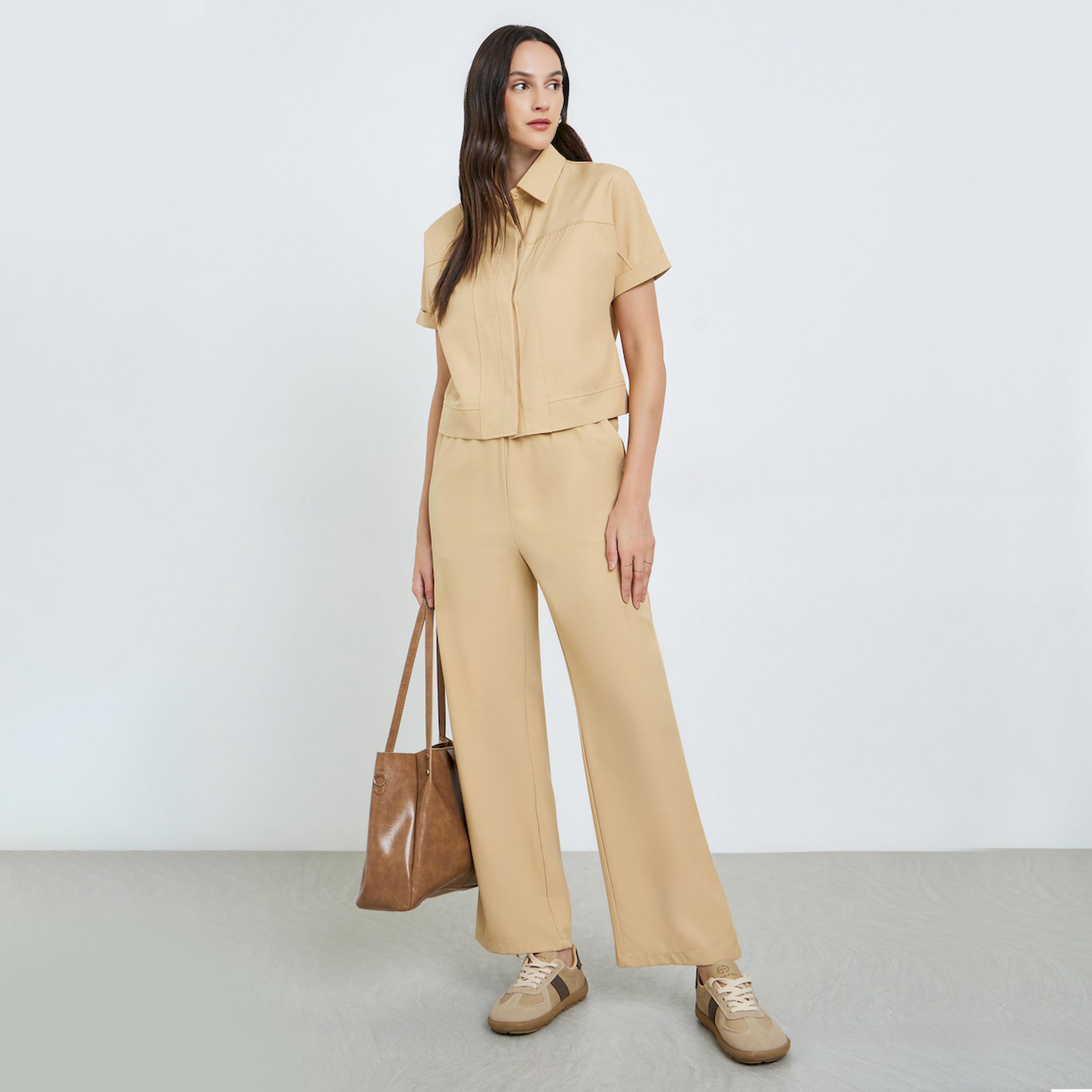 طقم بنطال وقميص بأكمام قصيرة-women-clothing-coordsets-image-1