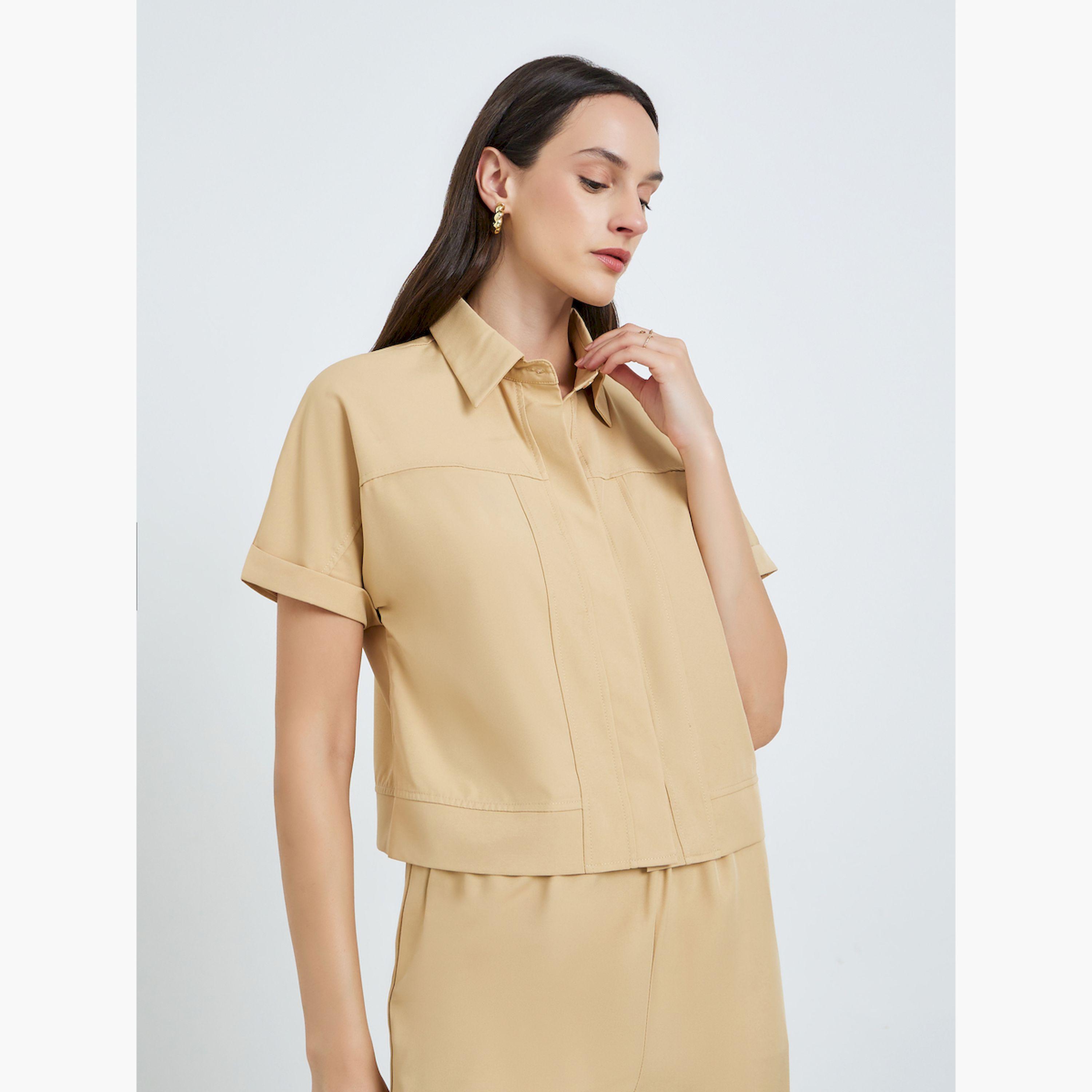 طقم بنطال وقميص بأكمام قصيرة-women-clothing-coordsets-image-2