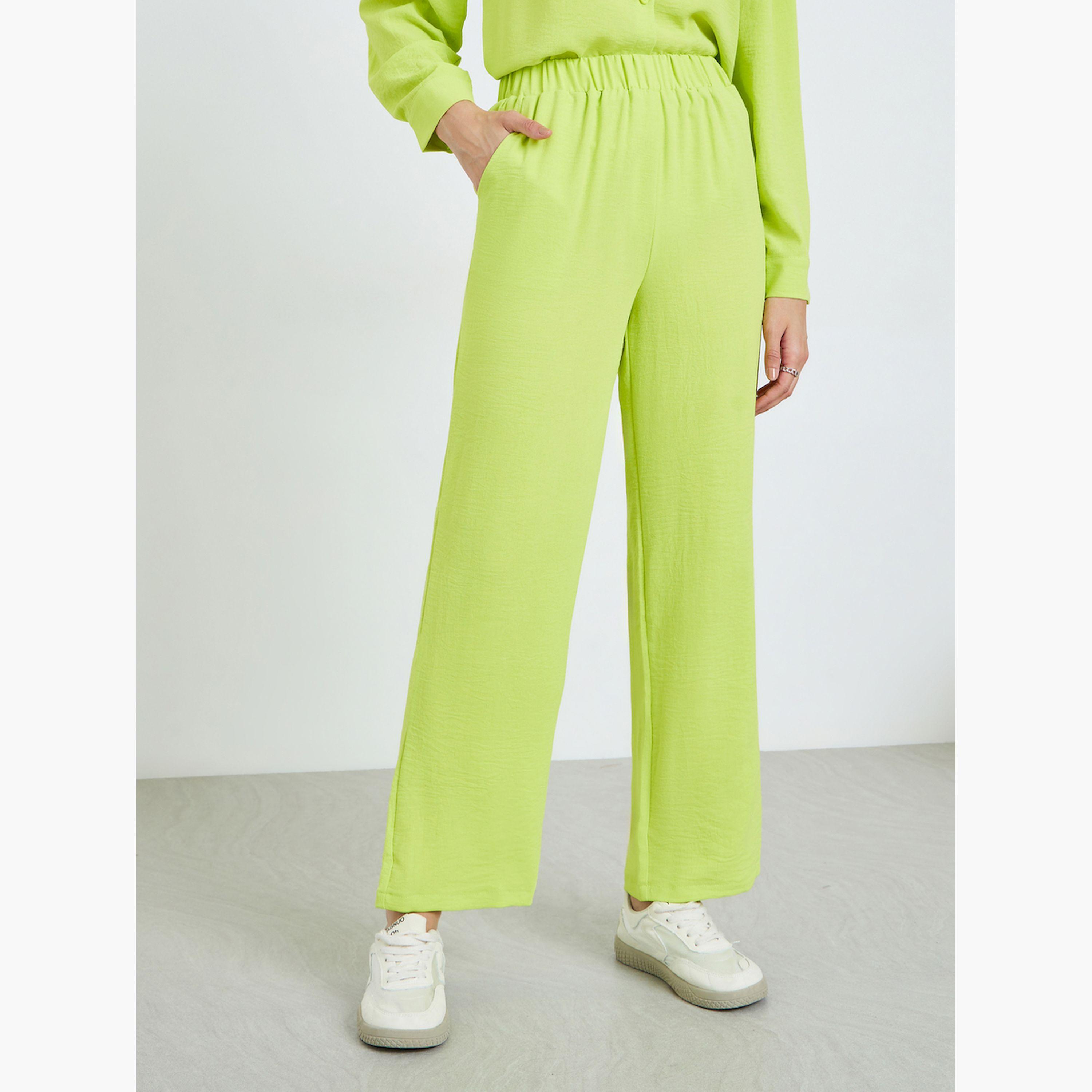 Take Two X Styli Green Long Sleeve Buttoned Shirt and Pants Co-Ords-women-clothing-coordsets-image-5