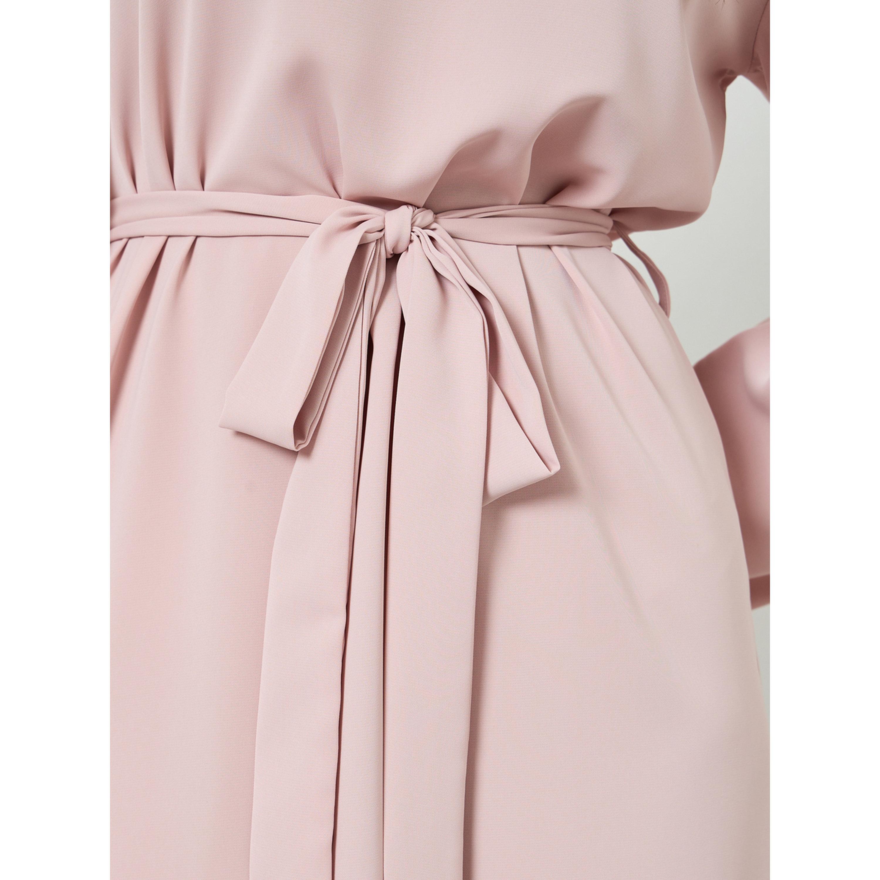 فستان طويل بحافة واسعة وأكمام بالون-women-clothing-dresses-image-5