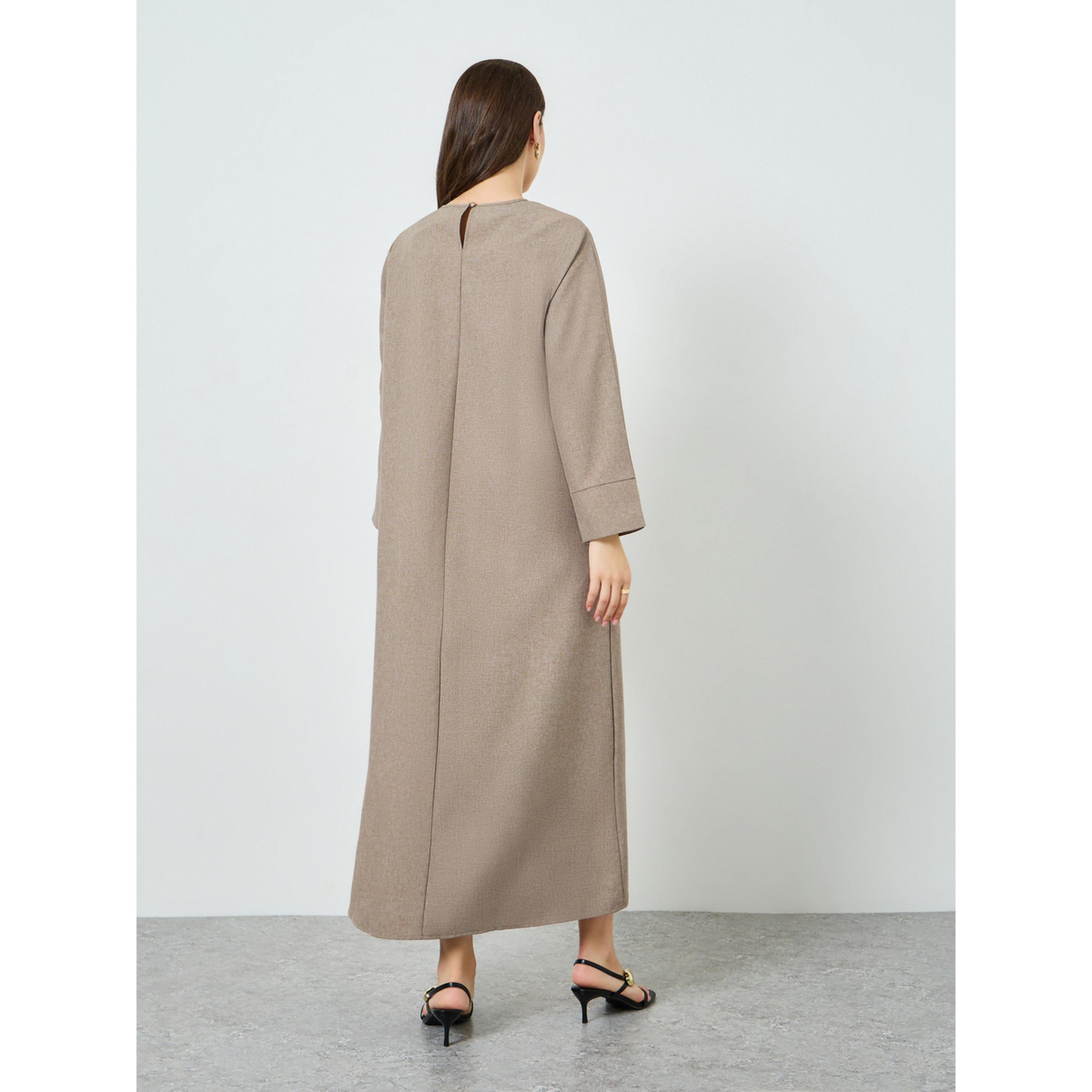 فستان طويل بتفاصيل فتحة على الأكمام-women-clothing-dresses-image-4