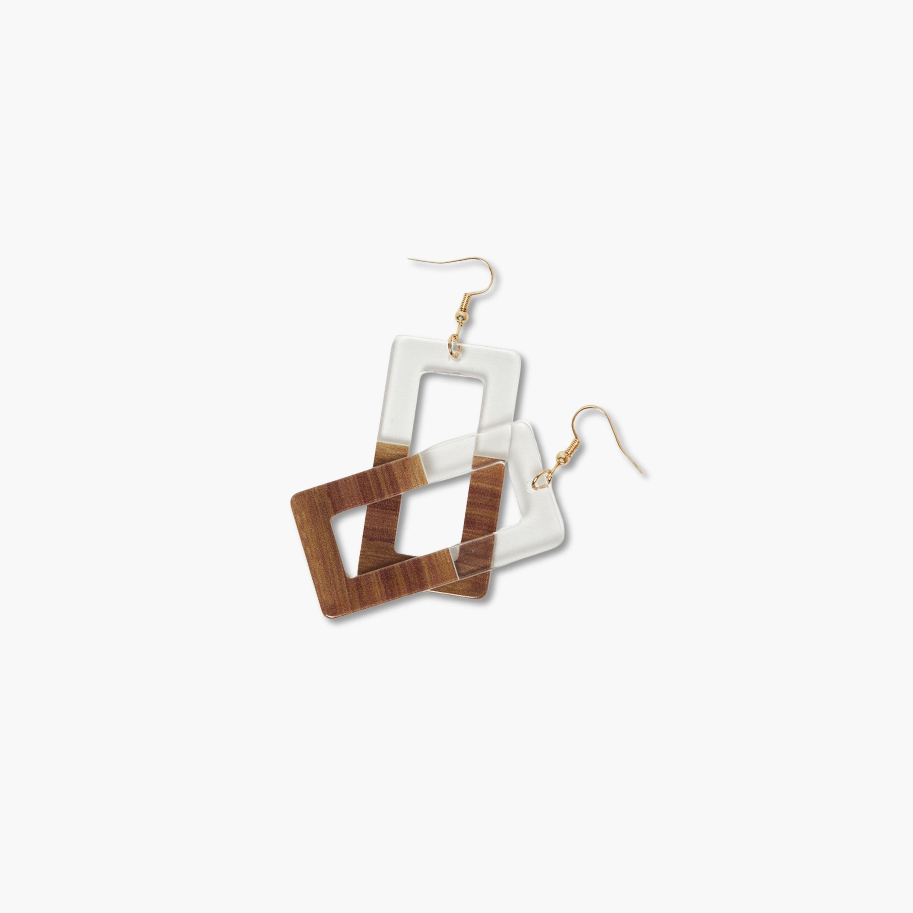 Styli Wood and Resin Dangle Earrings-women-watchesandjewellery-jewellery-earrings-image-3