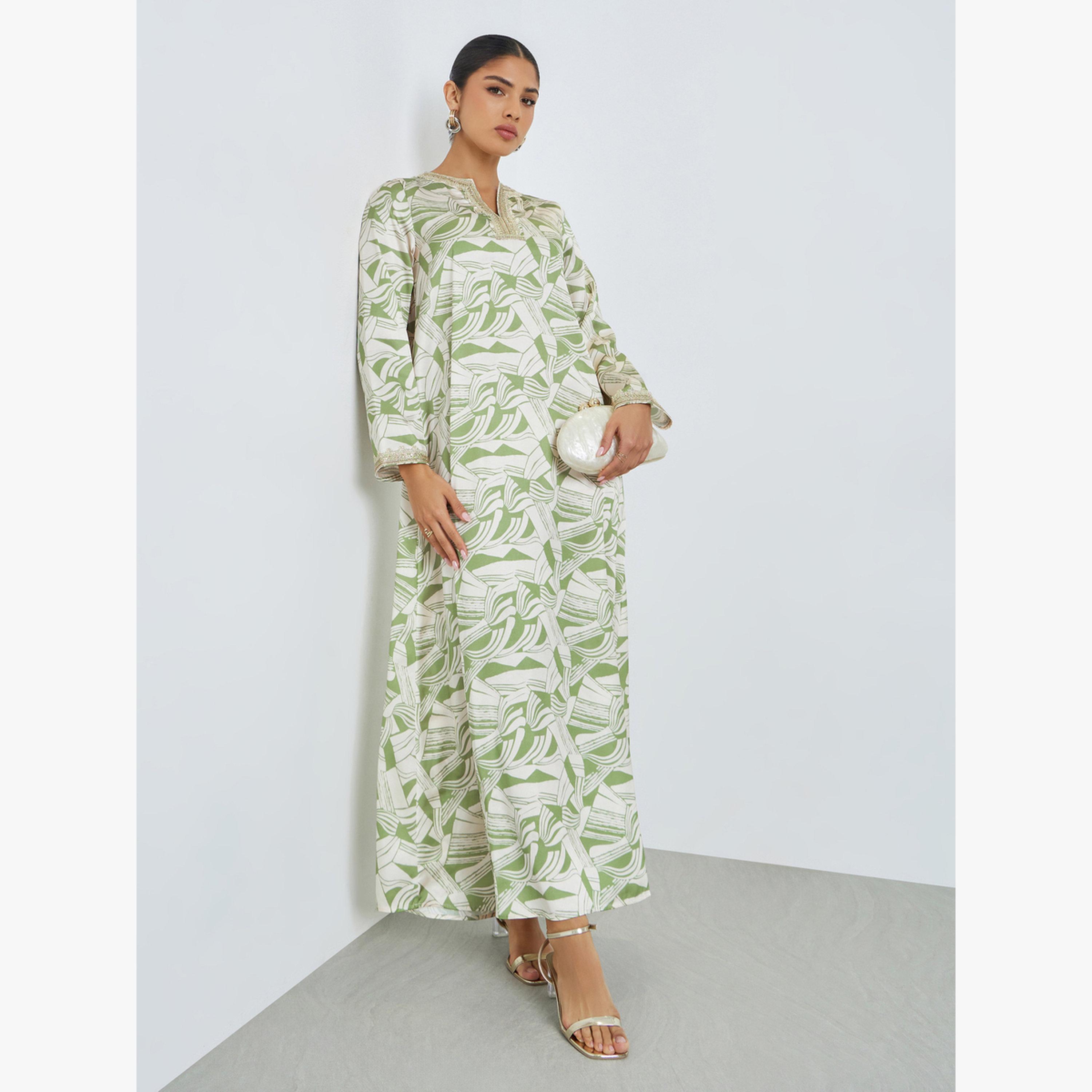 جلابية بطبعة رقمية بالكامل-women-arabicclothing-jalabiyas-image-3