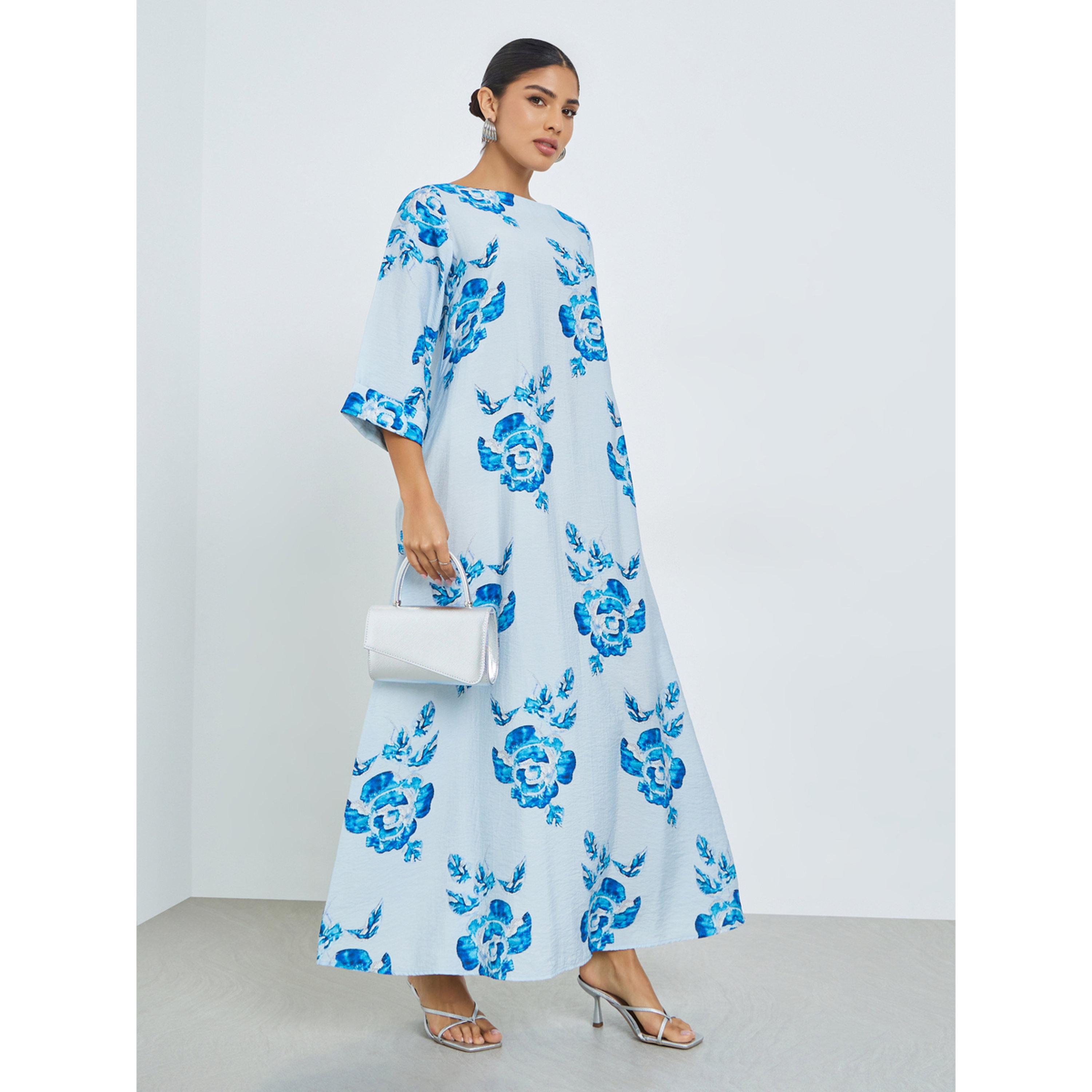 جلابية بطبعة أزهار رقمية-women-arabicclothing-jalabiyas-image-3