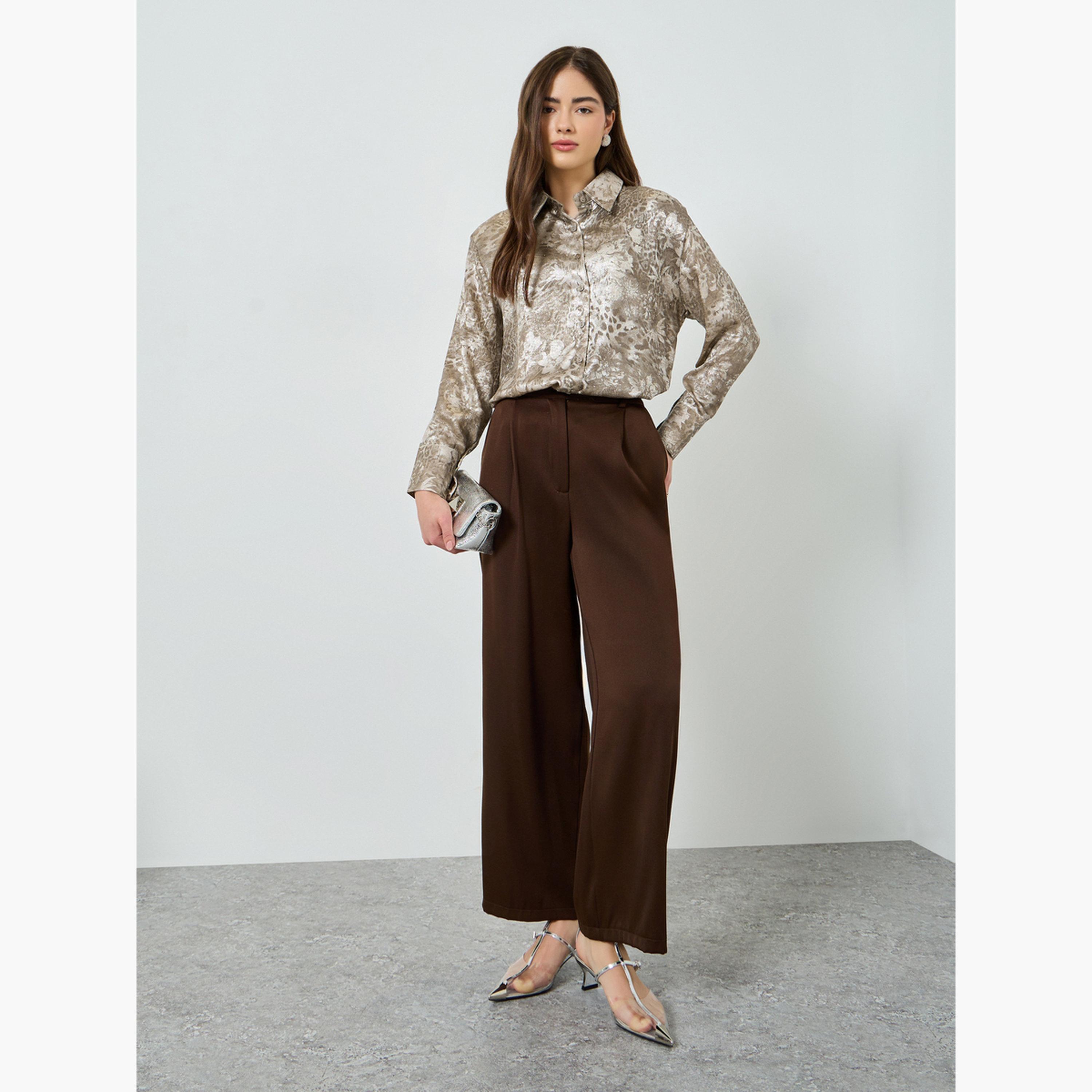 Styli Grey All Over Print Long Sleeve Shirt-women-clothing-shirtsandblouses-shirts-image-2