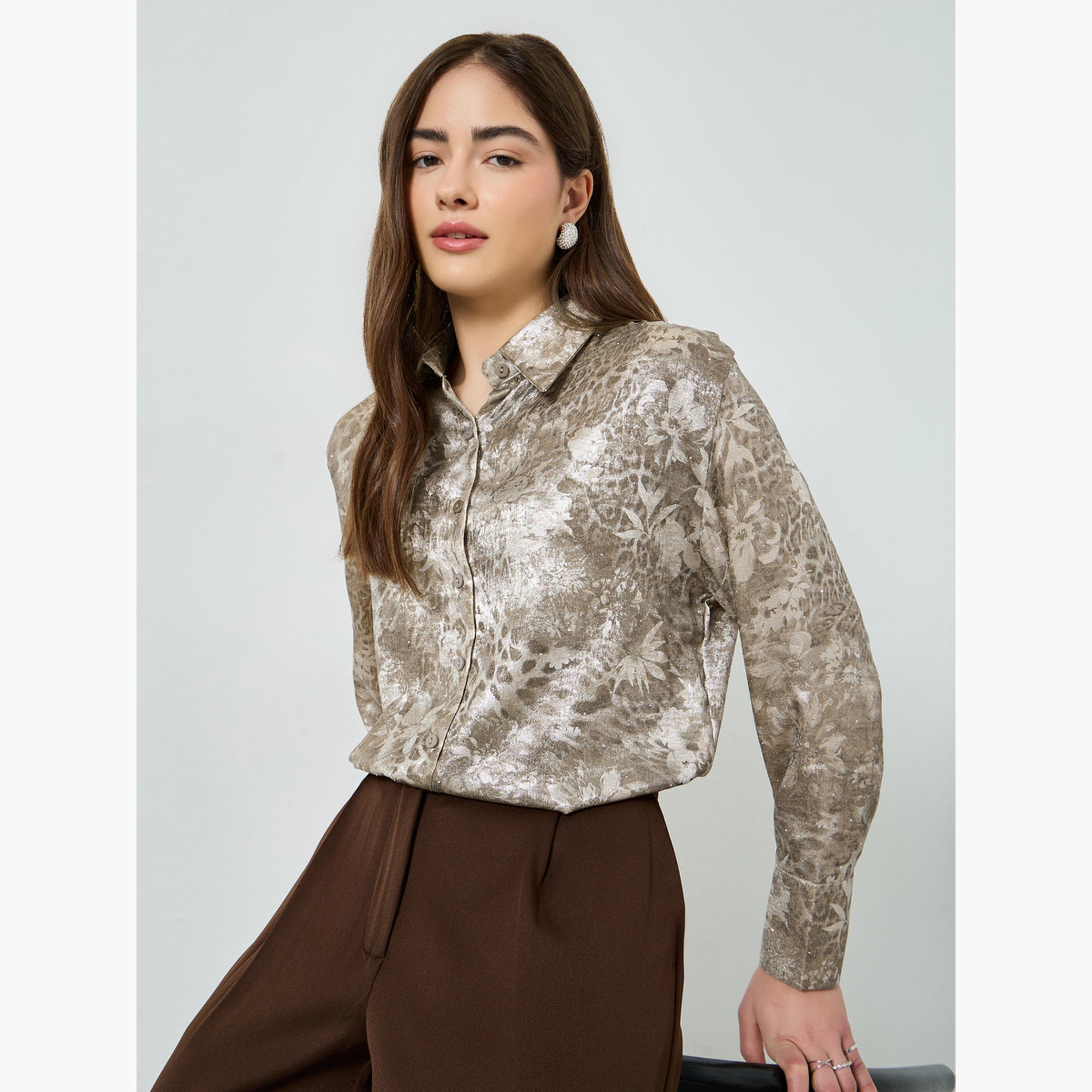 قميص رمادي بأكمام طويلة وطبعة كاملة-women-clothing-shirtsandblouses-shirts-image-3