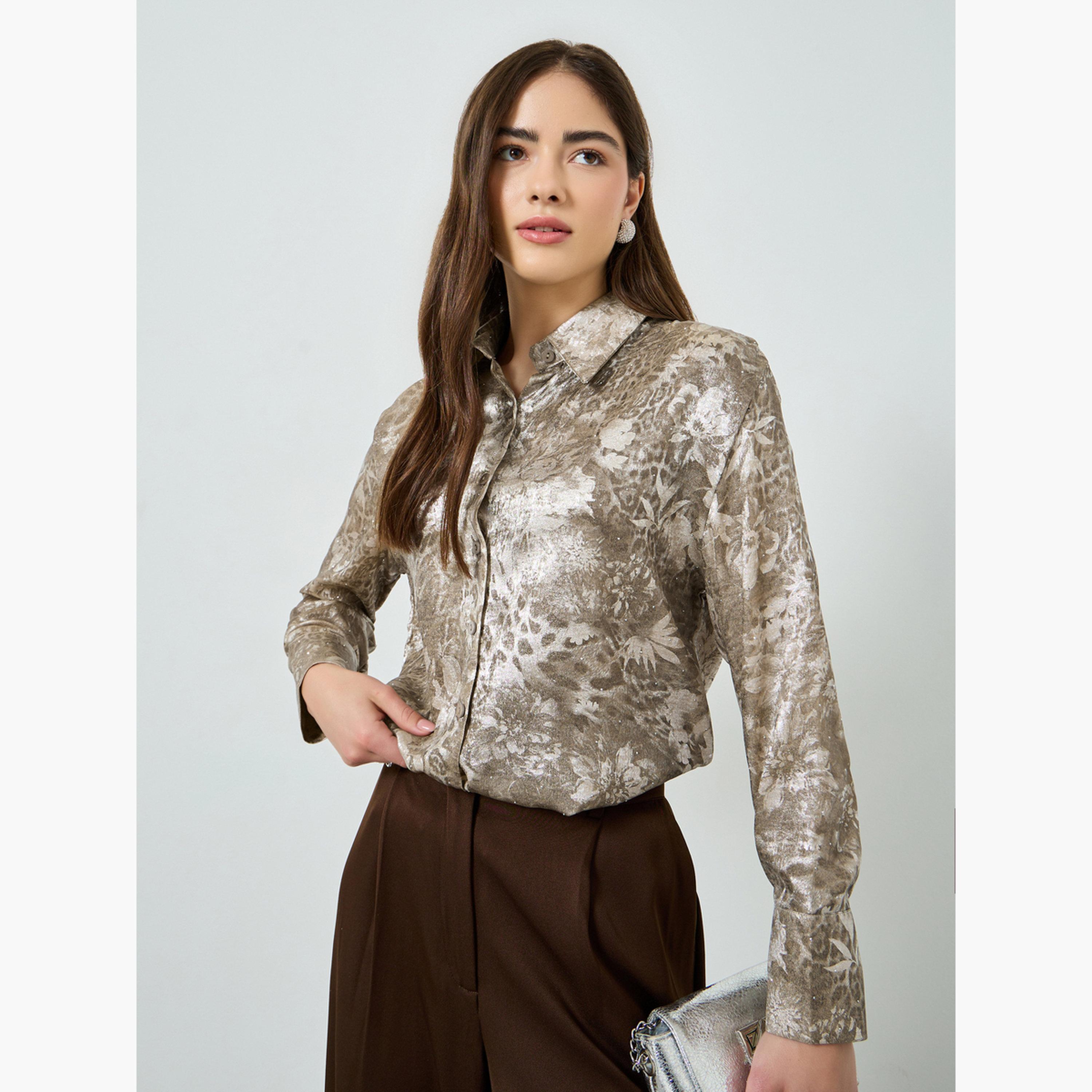 قميص رمادي بأكمام طويلة وطبعة كاملة-women-clothing-shirtsandblouses-shirts-image-4