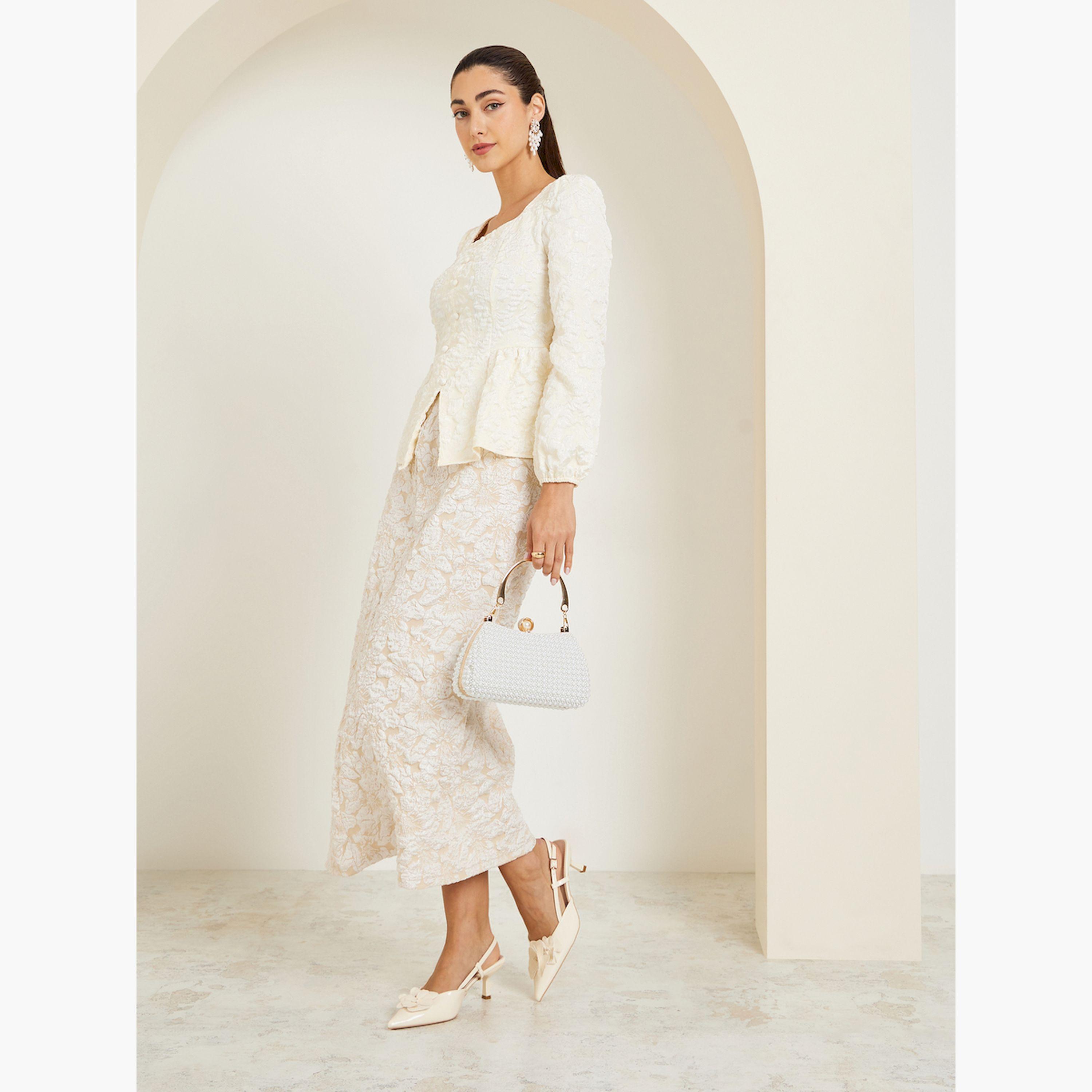 بلوزة جاكار بياقة مربعة-women-clothing-shirtsandblouses-blouses-image-2