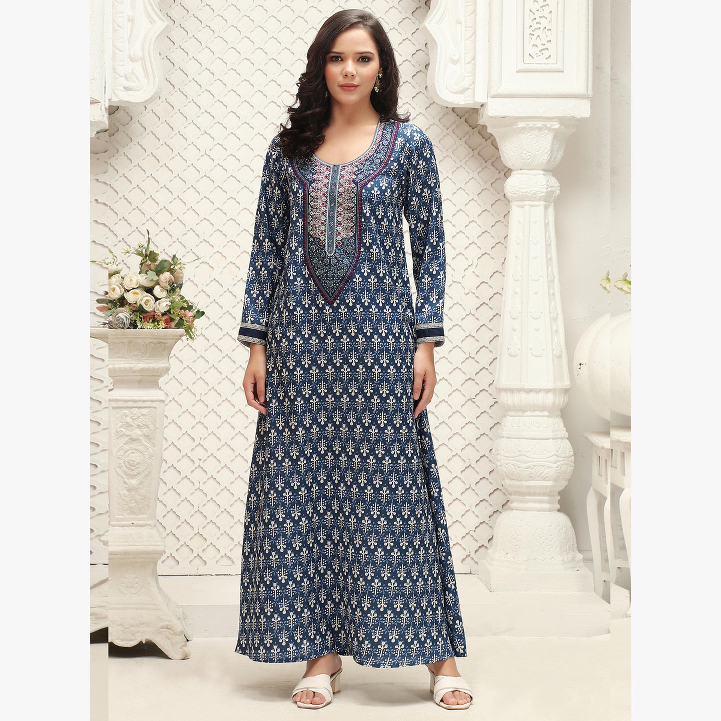 جلابية طويل مطبعة بالكامل-women-arabicclothing-jalabiyas-image-1