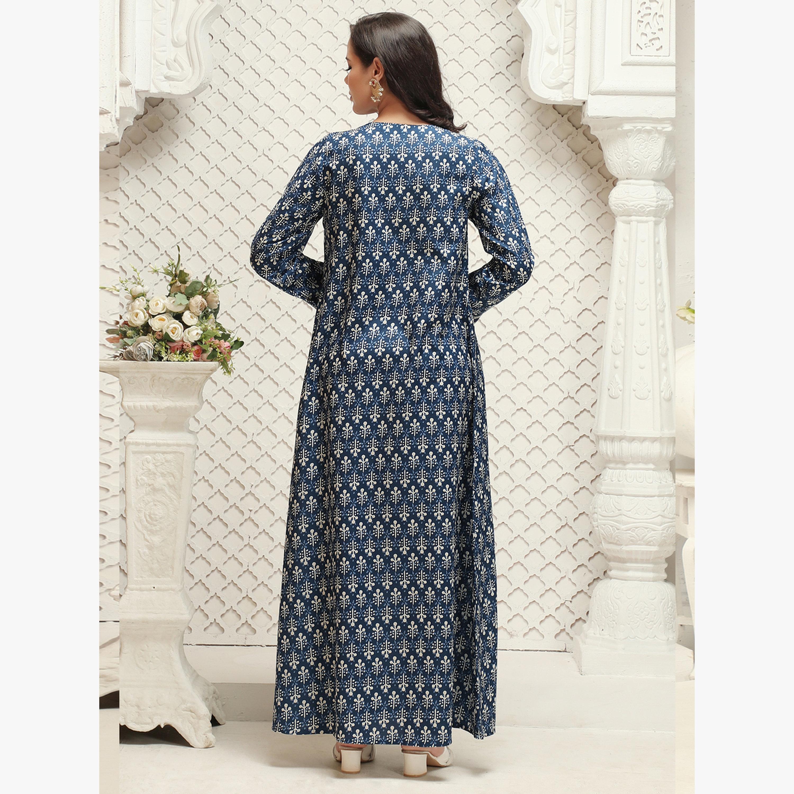 جلابية طويل مطبعة بالكامل-women-arabicclothing-jalabiyas-image-2
