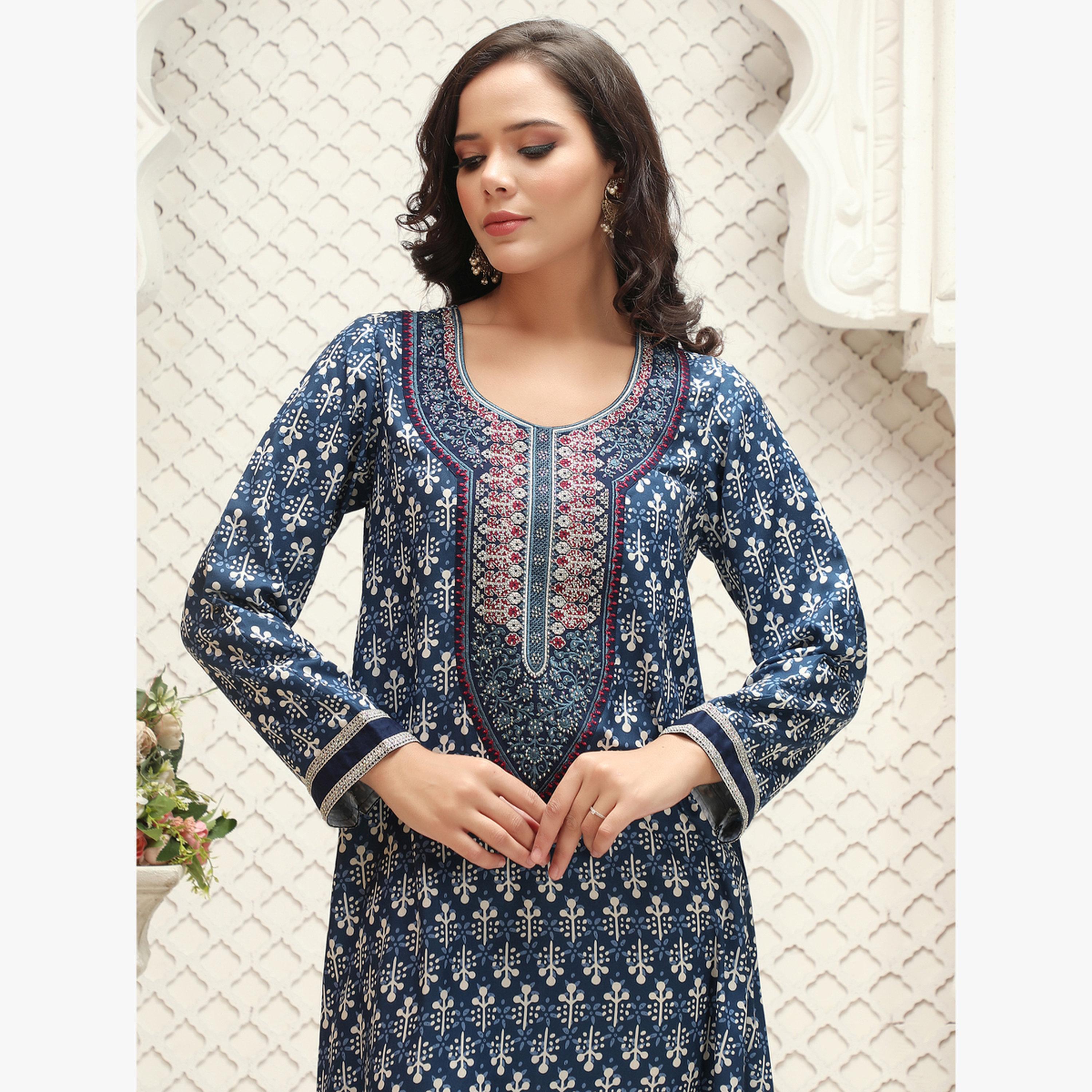جلابية طويل مطبعة بالكامل-women-arabicclothing-jalabiyas-image-3