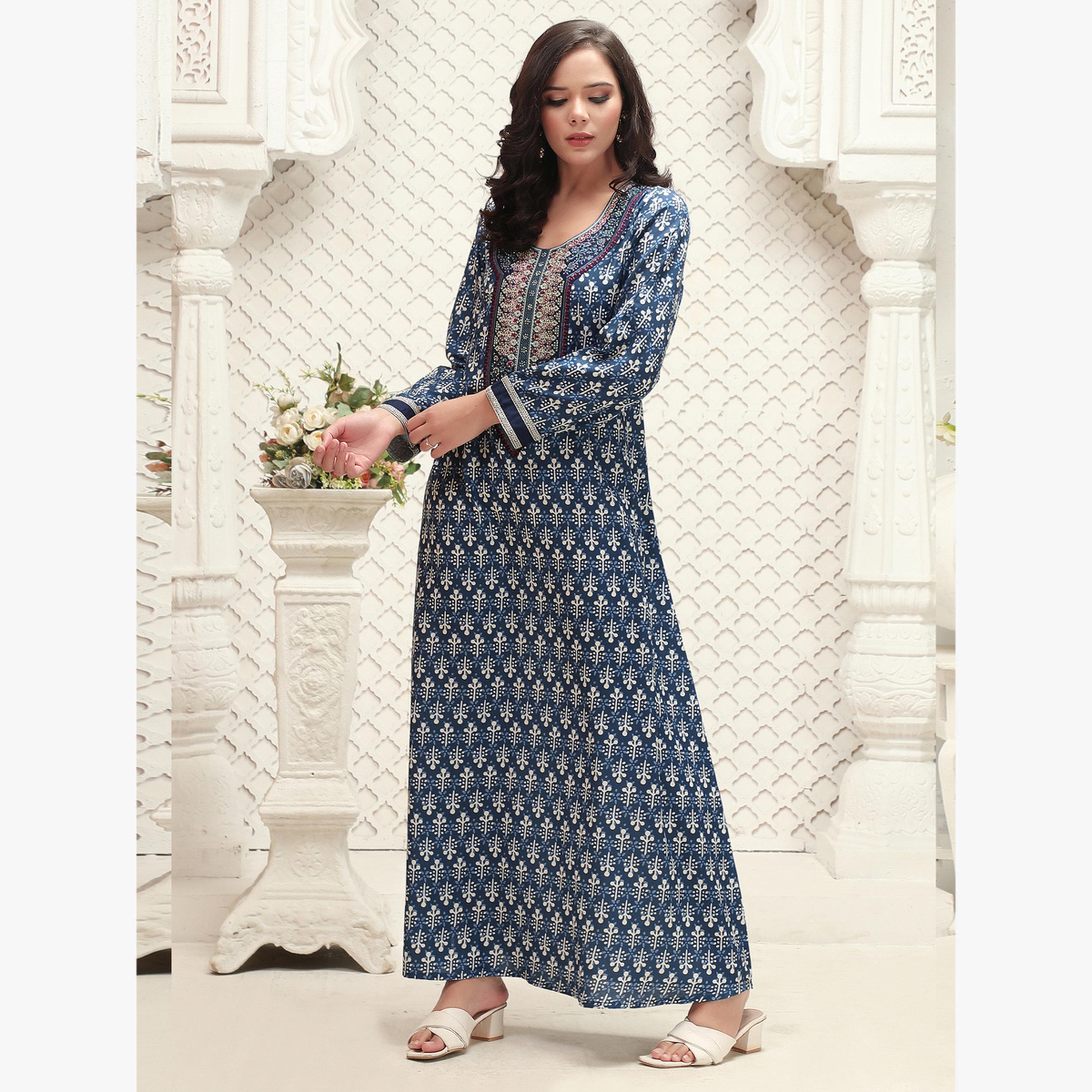 جلابية طويل مطبعة بالكامل-women-arabicclothing-jalabiyas-image-4