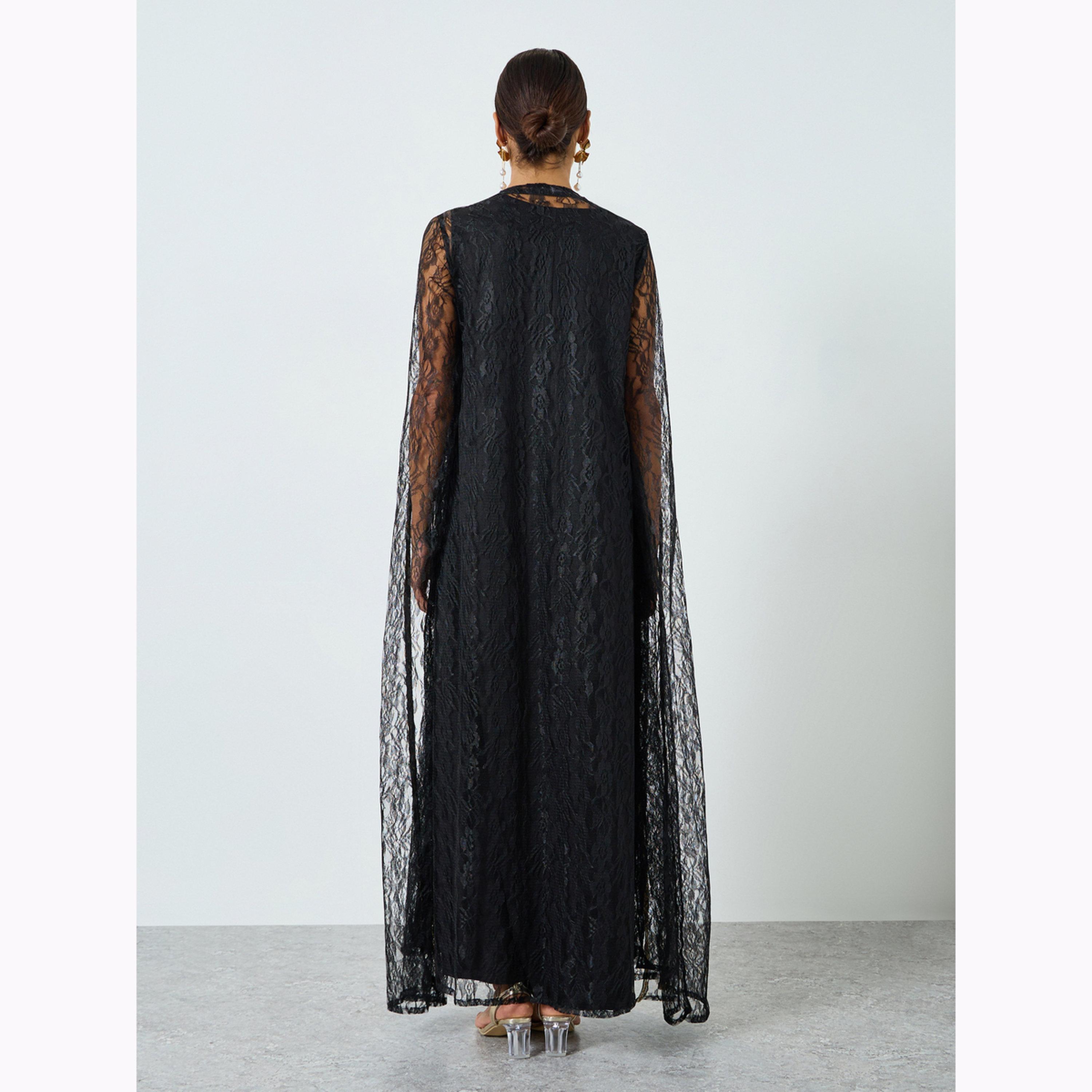 جلابية بتطريز خيوط وأكمام بفتحة-women-arabicclothing-jalabiyas-image-5