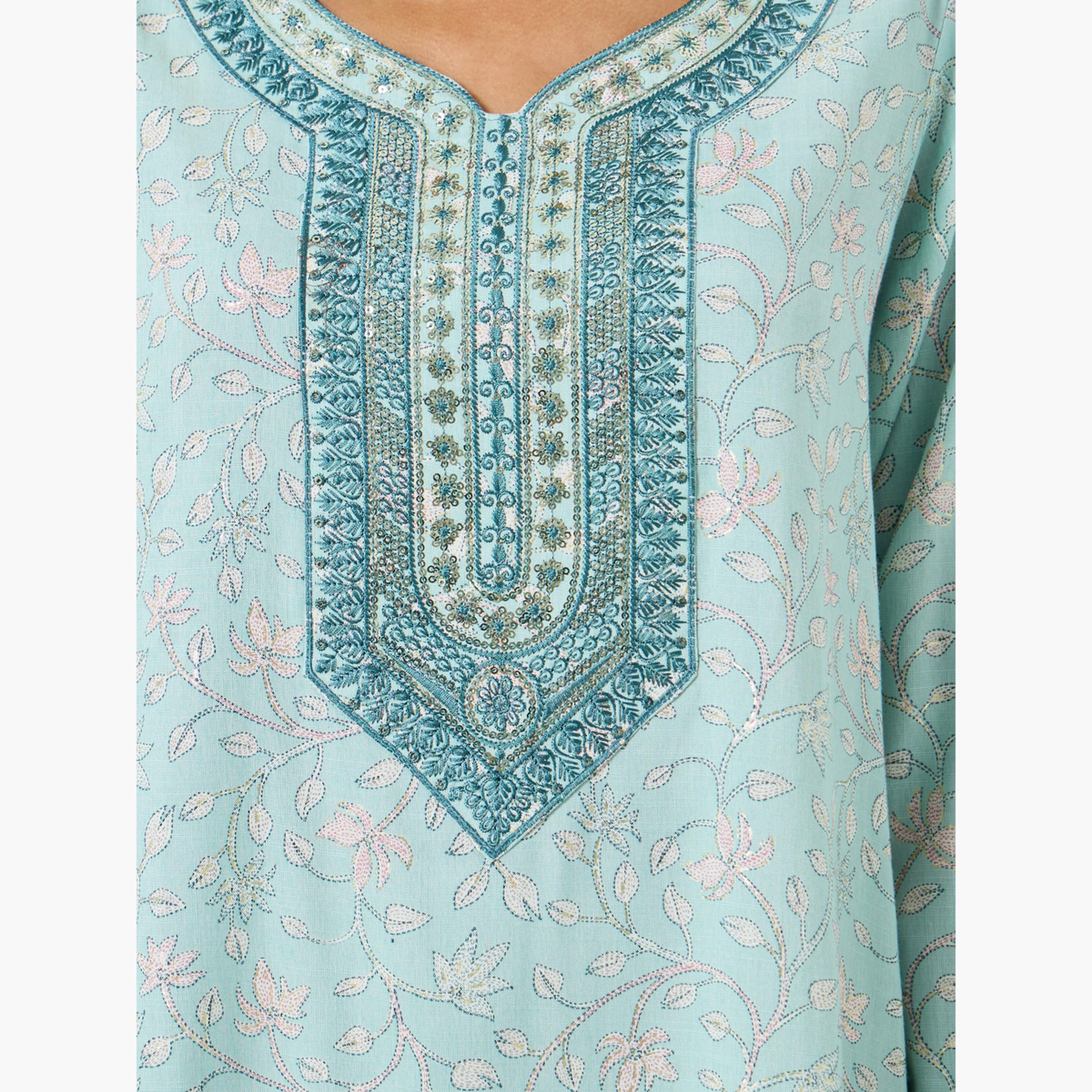 Maxim Creation Women Threadwork Embroidery Printed Jalabiya-women-arabicclothing-jalabiyas-image-4
