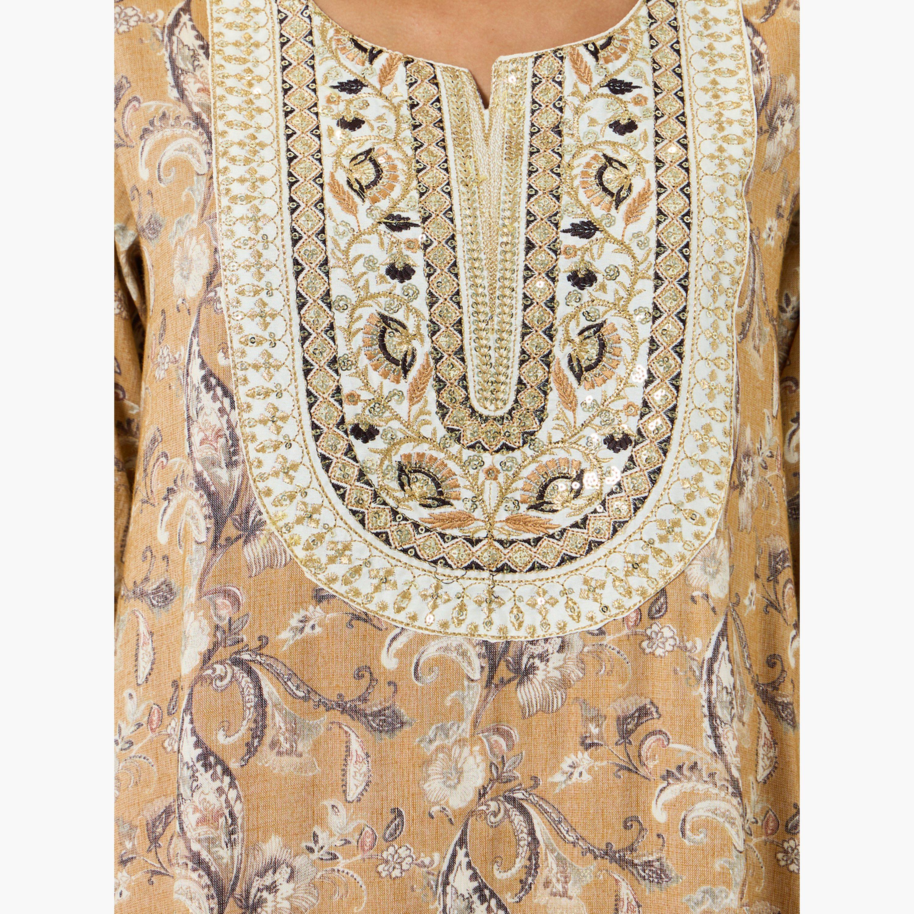 Maxim Creation Women Threadwork Embroidery Printed Jalabiya-women-arabicclothing-jalabiyas-image-4