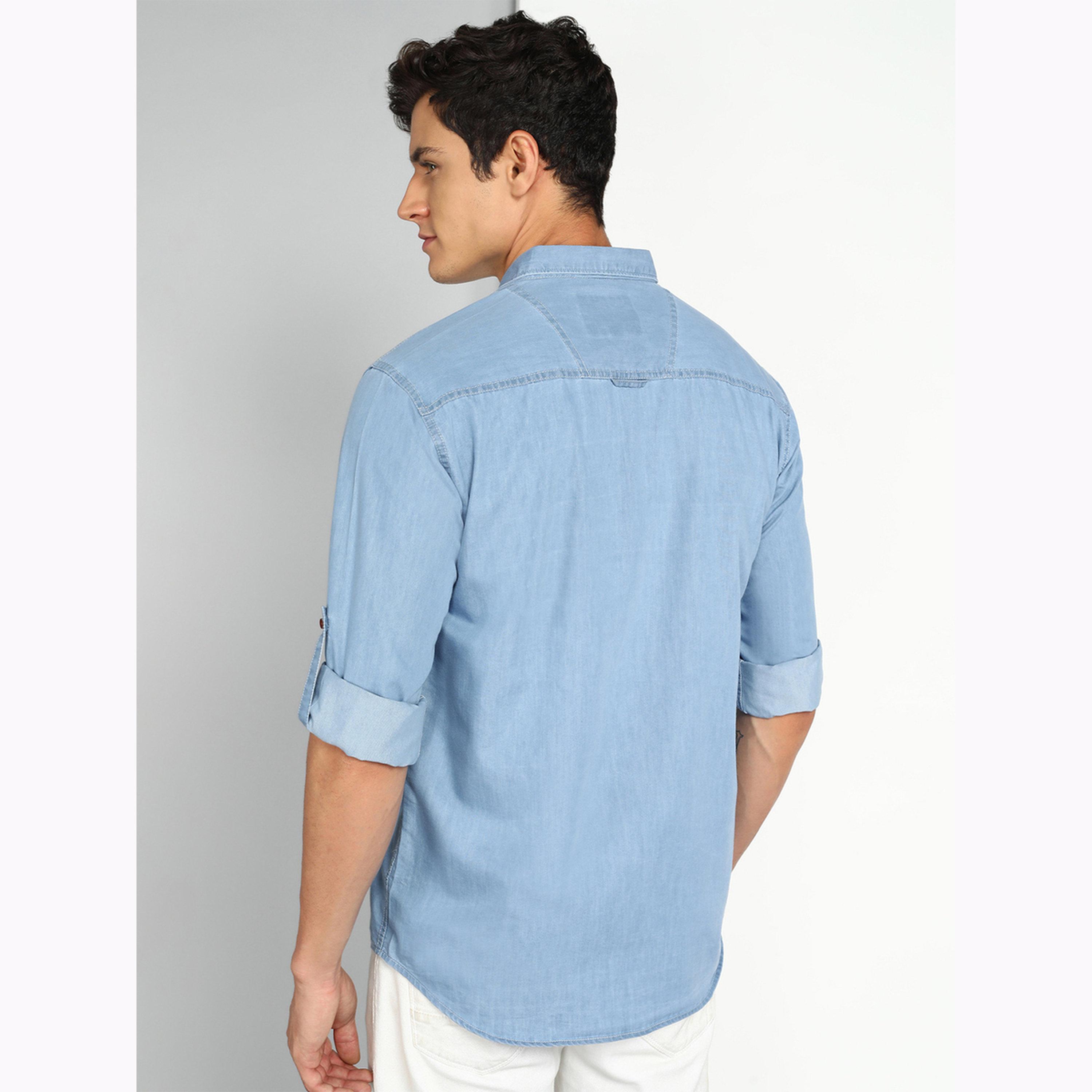 KUONS AVENUE X Styli Men Blue Denim Shirt-men-clothing-shirts-image-3