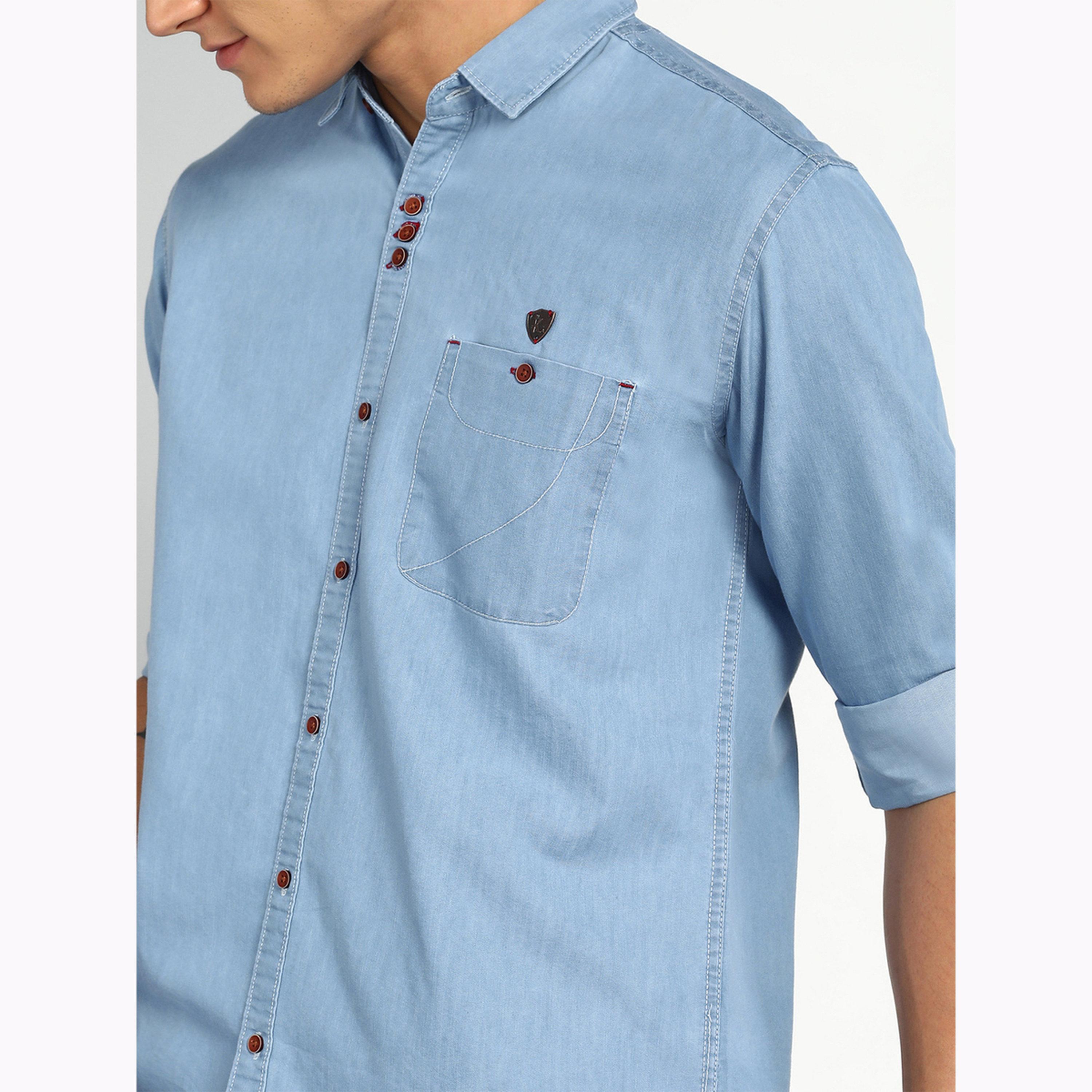 KUONS AVENUE X Styli Men Blue Denim Shirt-men-clothing-shirts-image-5