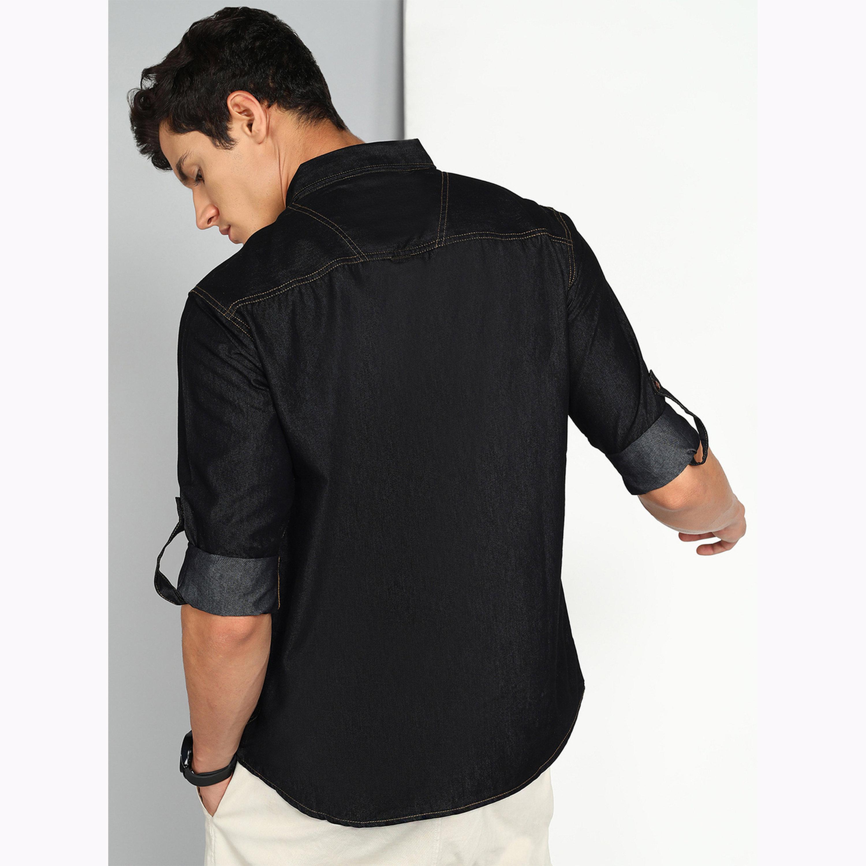 قميص دنيم اسود رجالي-men-clothing-shirts-image-3