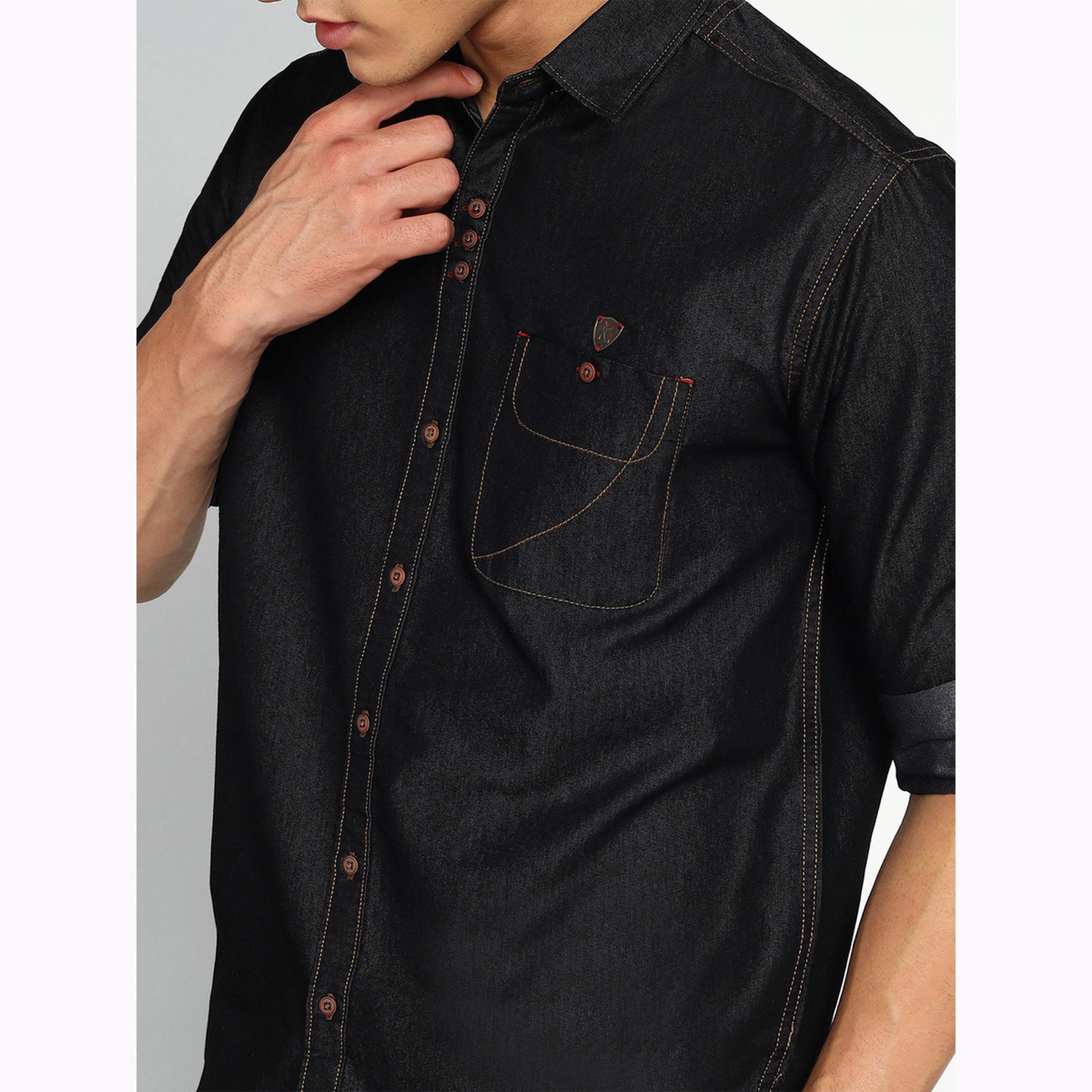 قميص دنيم اسود رجالي-men-clothing-shirts-image-5