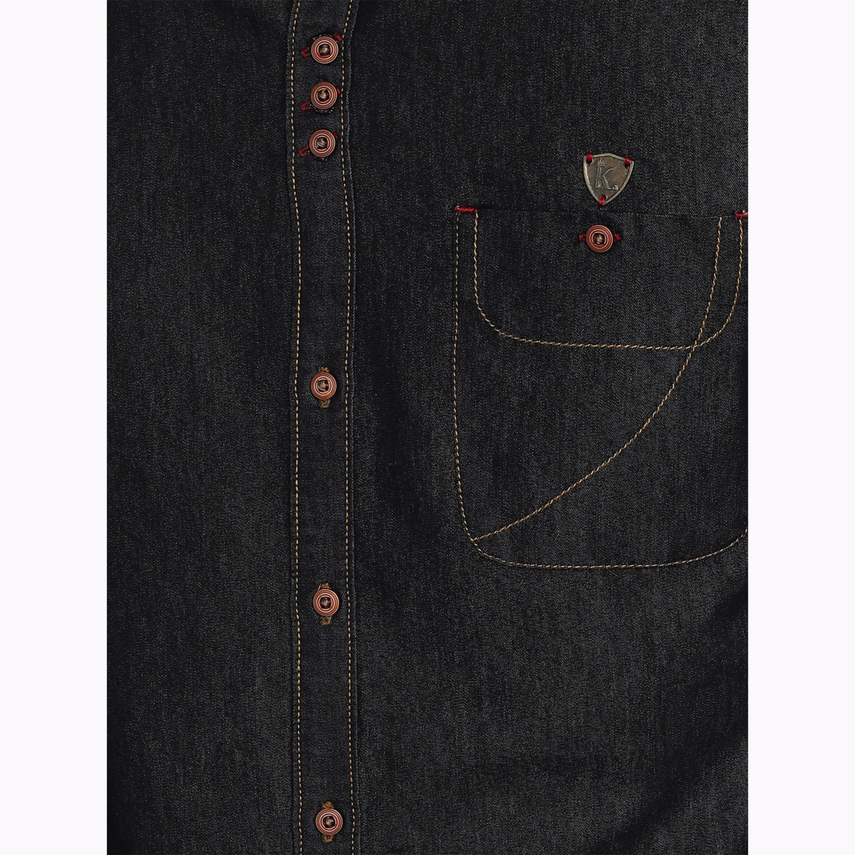 KUONS AVENUE X Styli Men Black Denim Shirt-men-clothing-shirts-image-6
