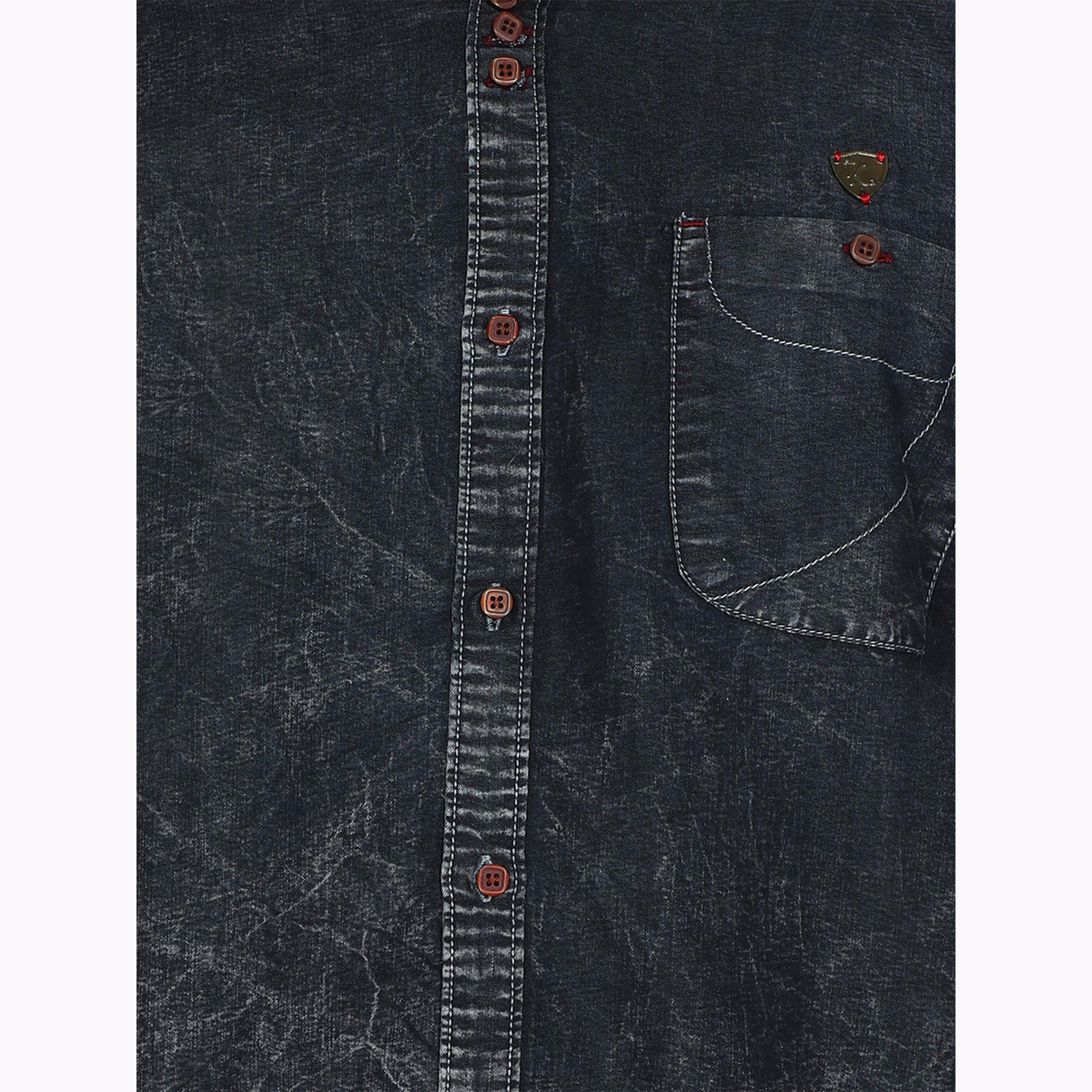 KUONS AVENUE X Styli Men Black Denim Washed Shirt-men-clothing-shirts-image-6