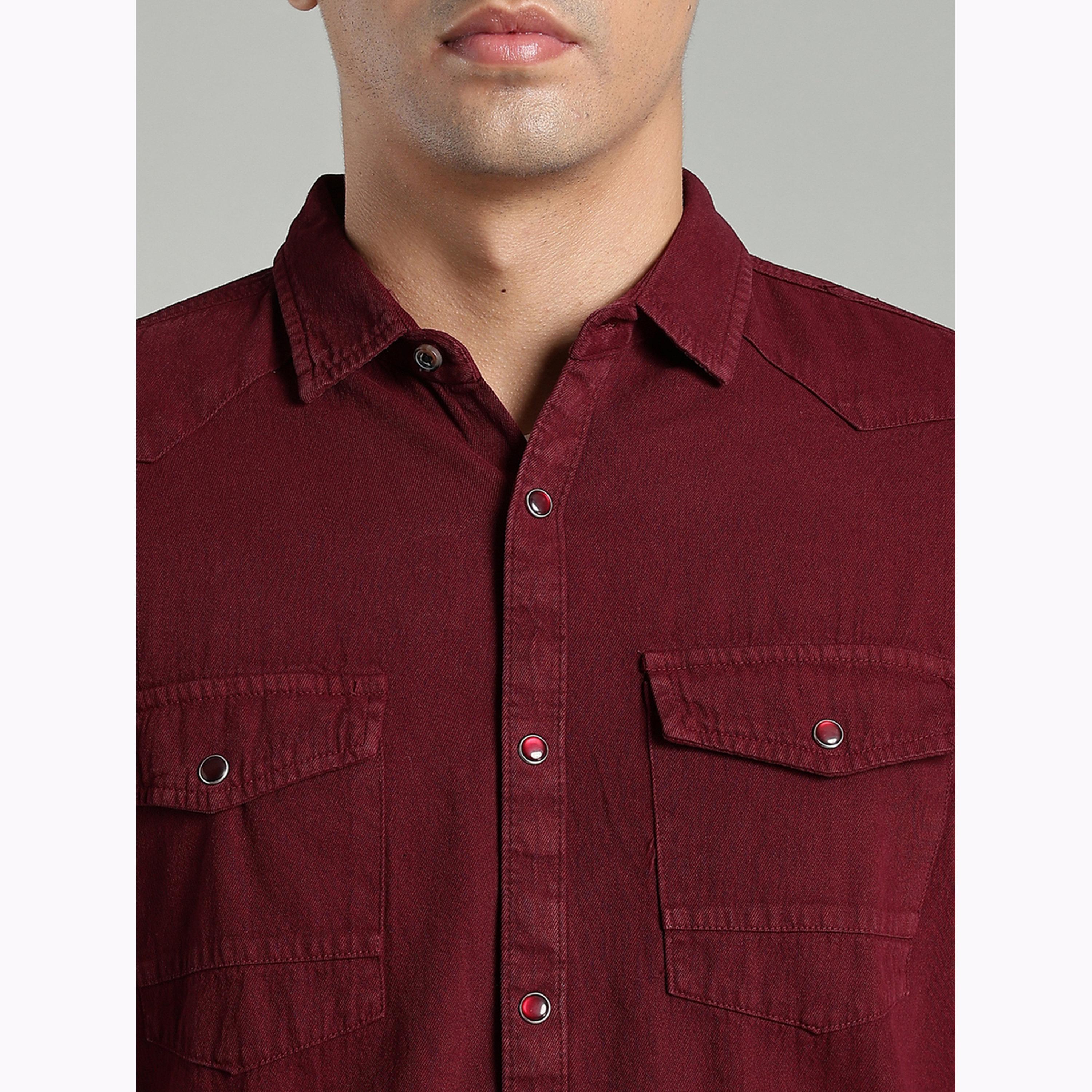 قميص دنيم عنابي بجيبين-men-clothing-shirts-image-6