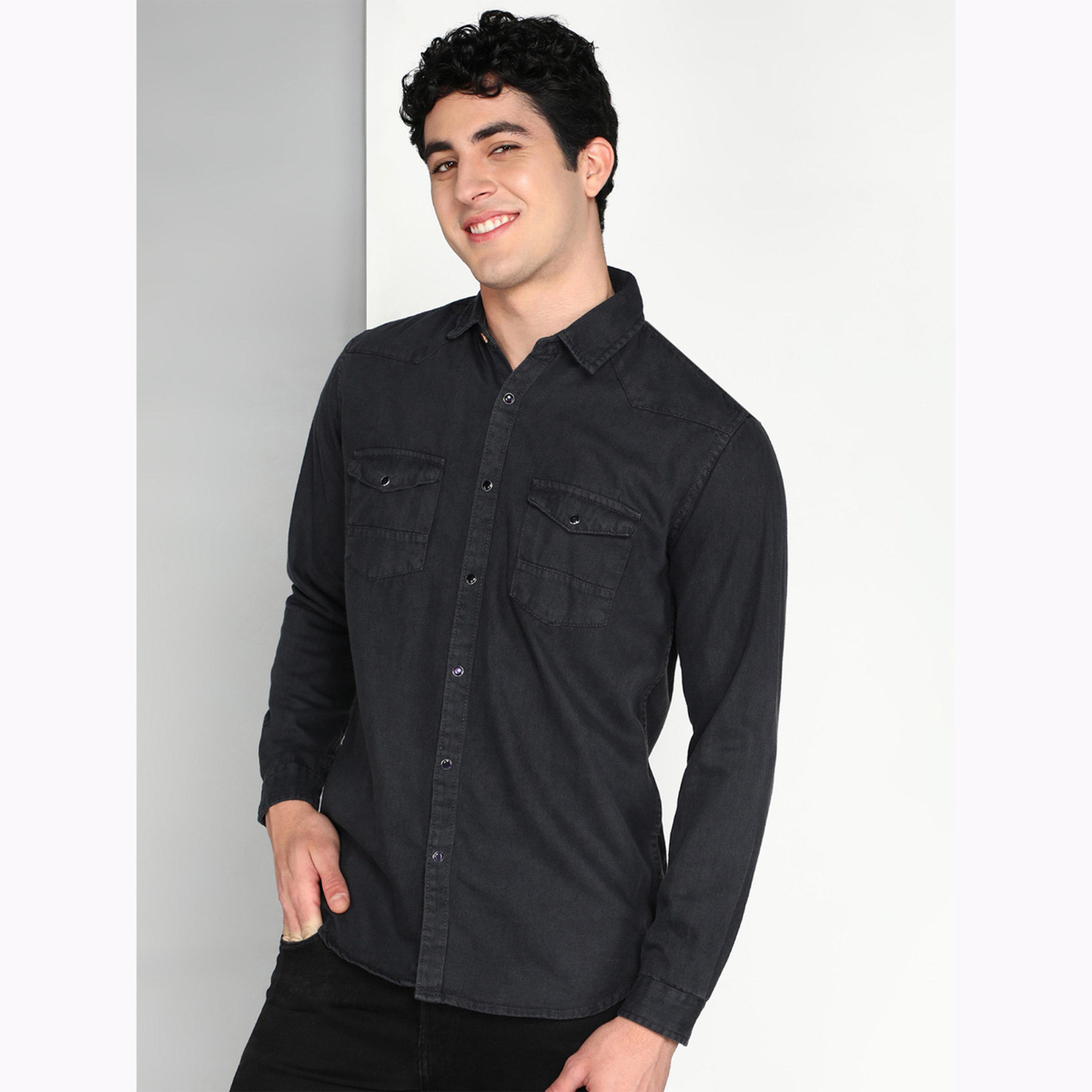 قميص دنيم رجالي رمادي بأزرار-men-clothing-shirts-image-4