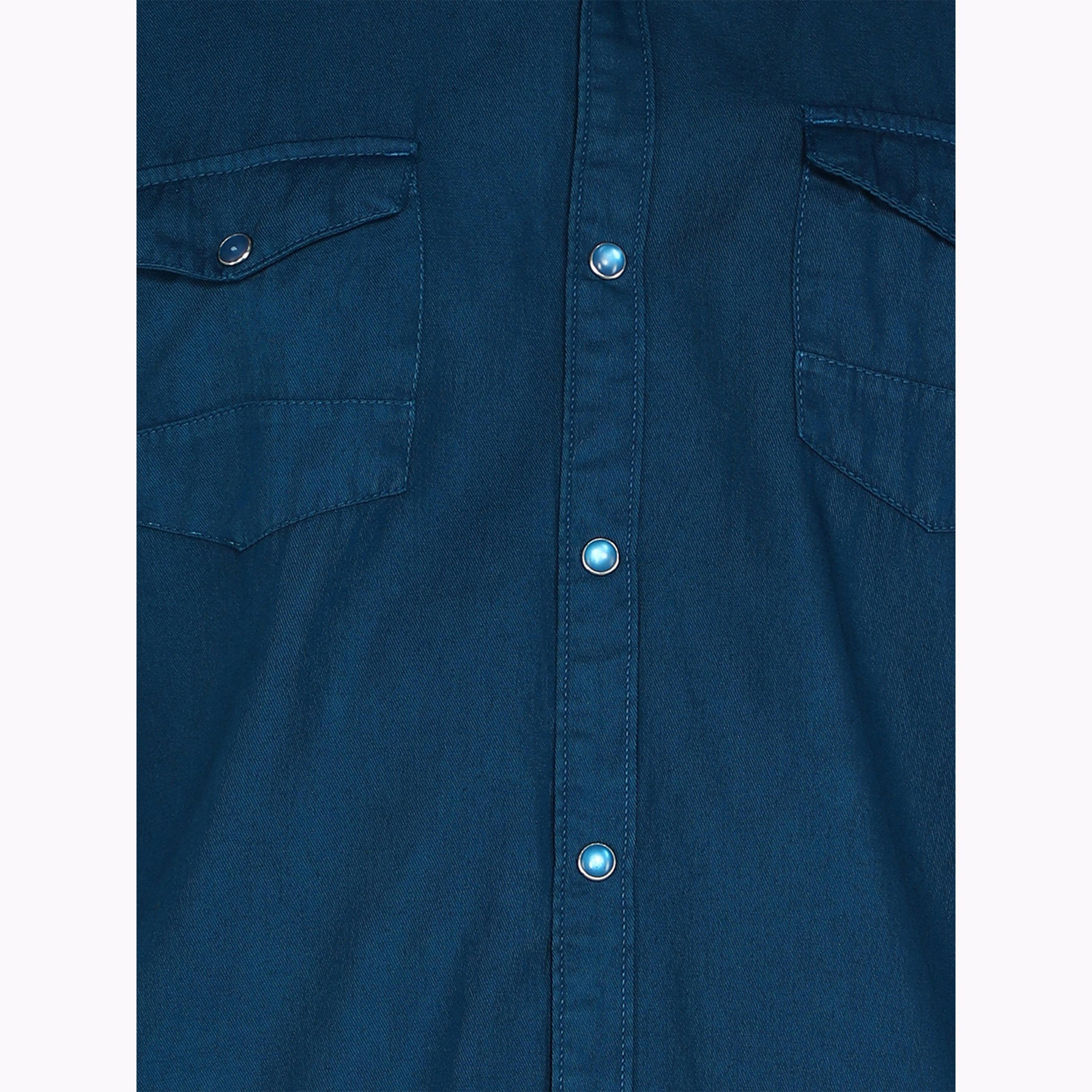 KUONS AVENUE X Styli Men Blue Cotton Twill Shirt-men-clothing-shirts-image-6
