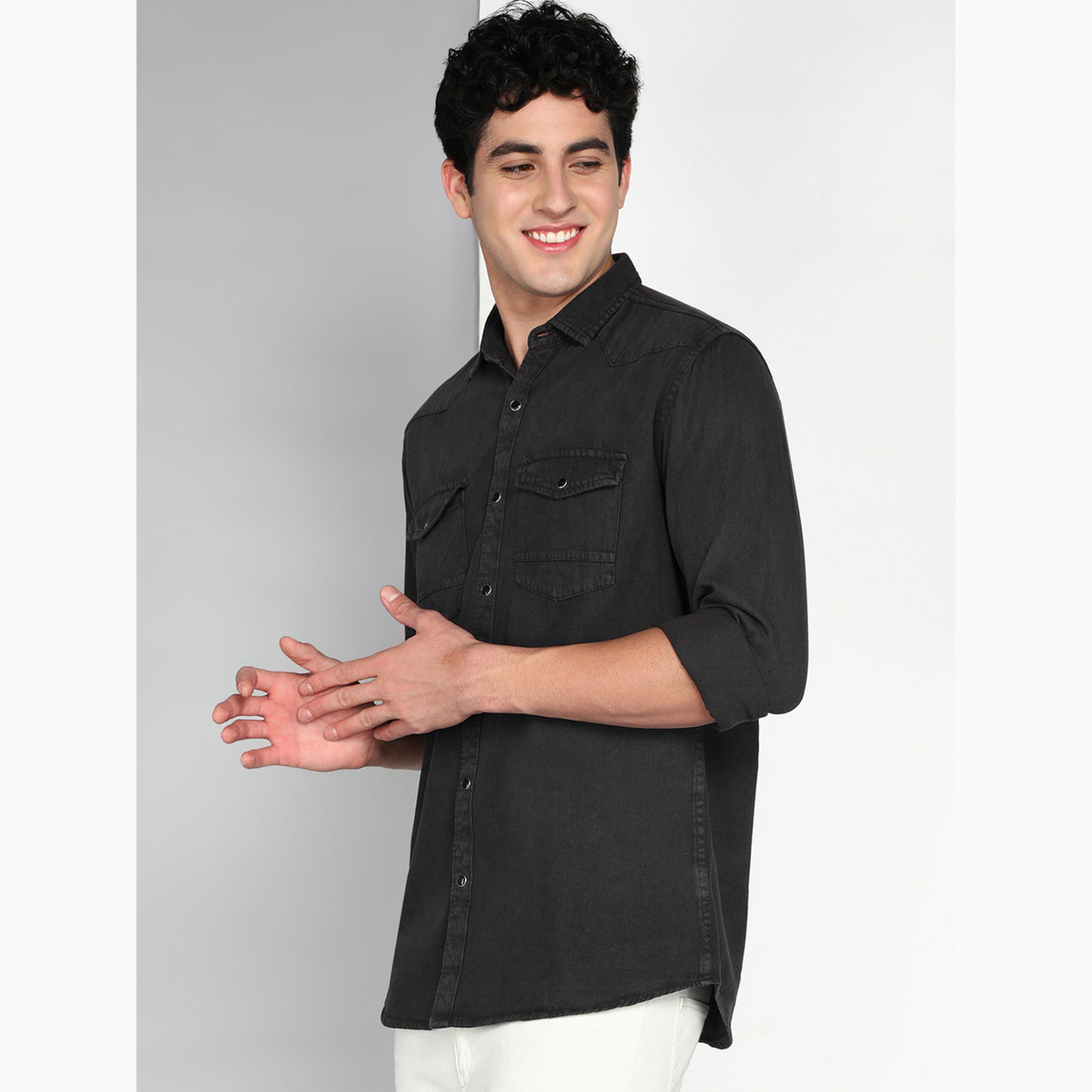 قميص قطن تويل رمادي-men-clothing-shirts-image-4