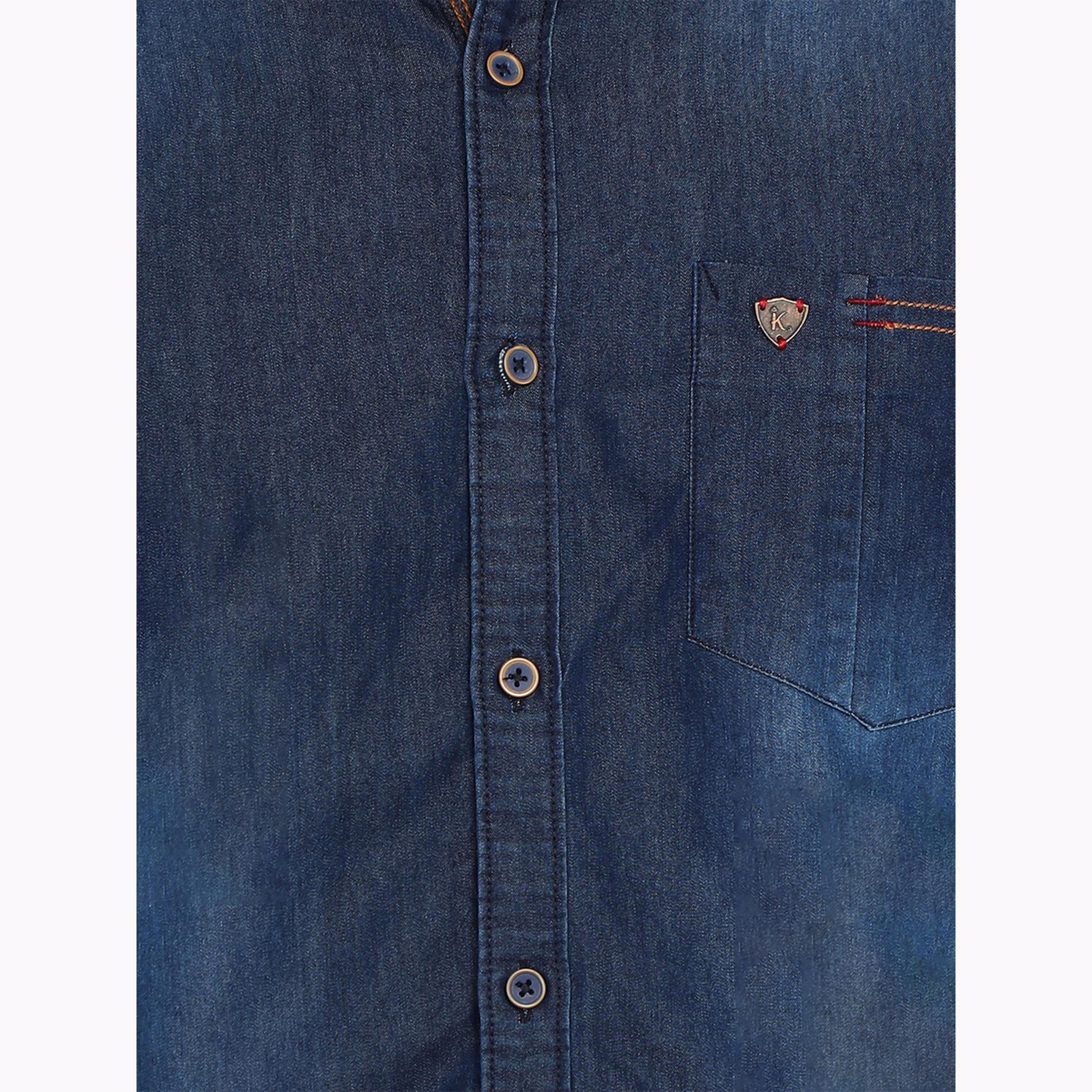 KUONS AVENUE X Styli Men Slim Fit Blue Denim Shirt-men-clothing-shirts-image-6