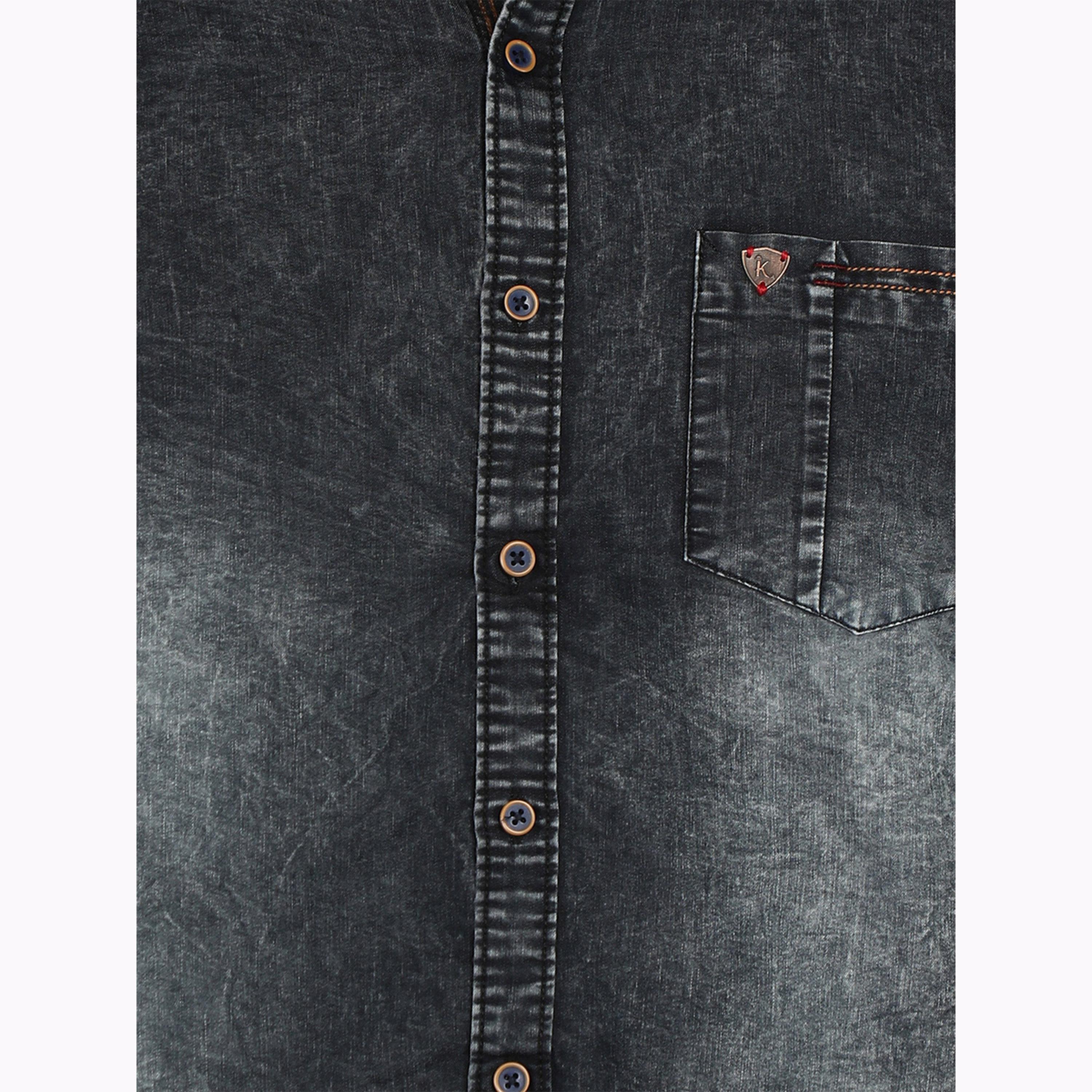KUONS AVENUE X Styli Men Black Denim Shirt with Buttons-men-clothing-shirts-image-6