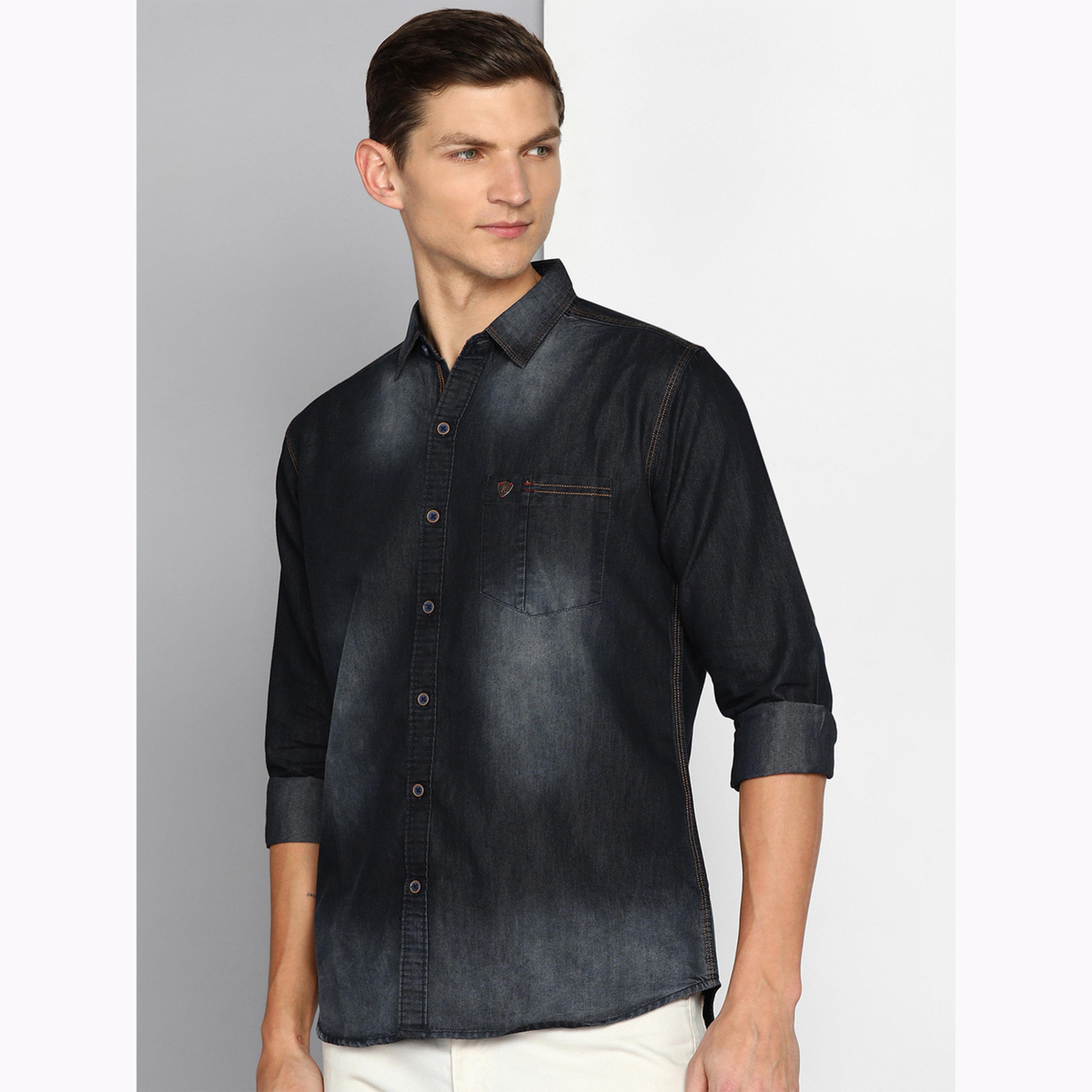 قميص دنيم أسود بتأثير باهت-men-clothing-shirts-image-4