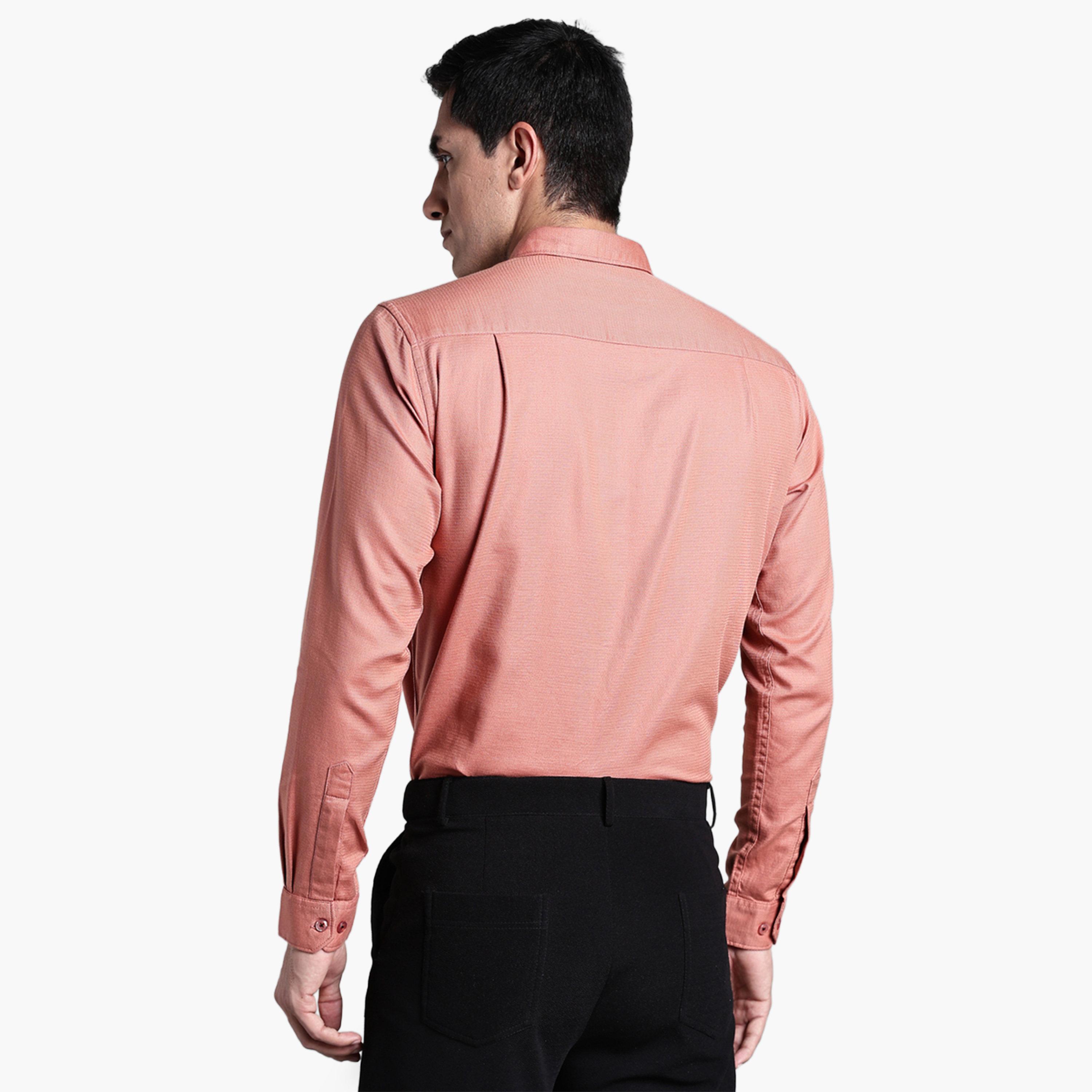 قميص رسمي لون خوخي قصة ضيقة-men-clothing-shirts-image-3