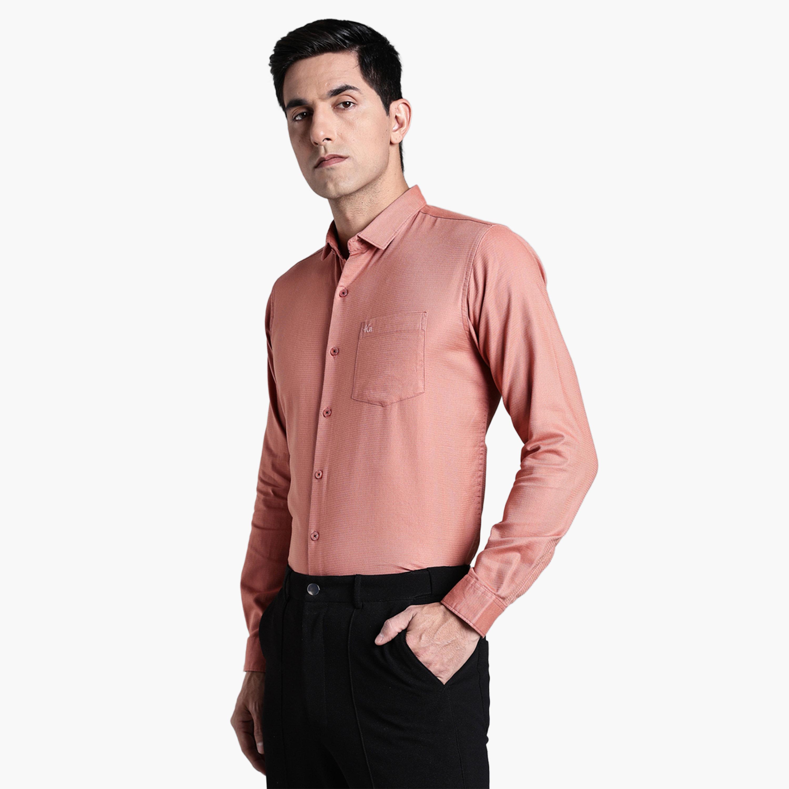 قميص رسمي لون خوخي قصة ضيقة-men-clothing-shirts-image-5
