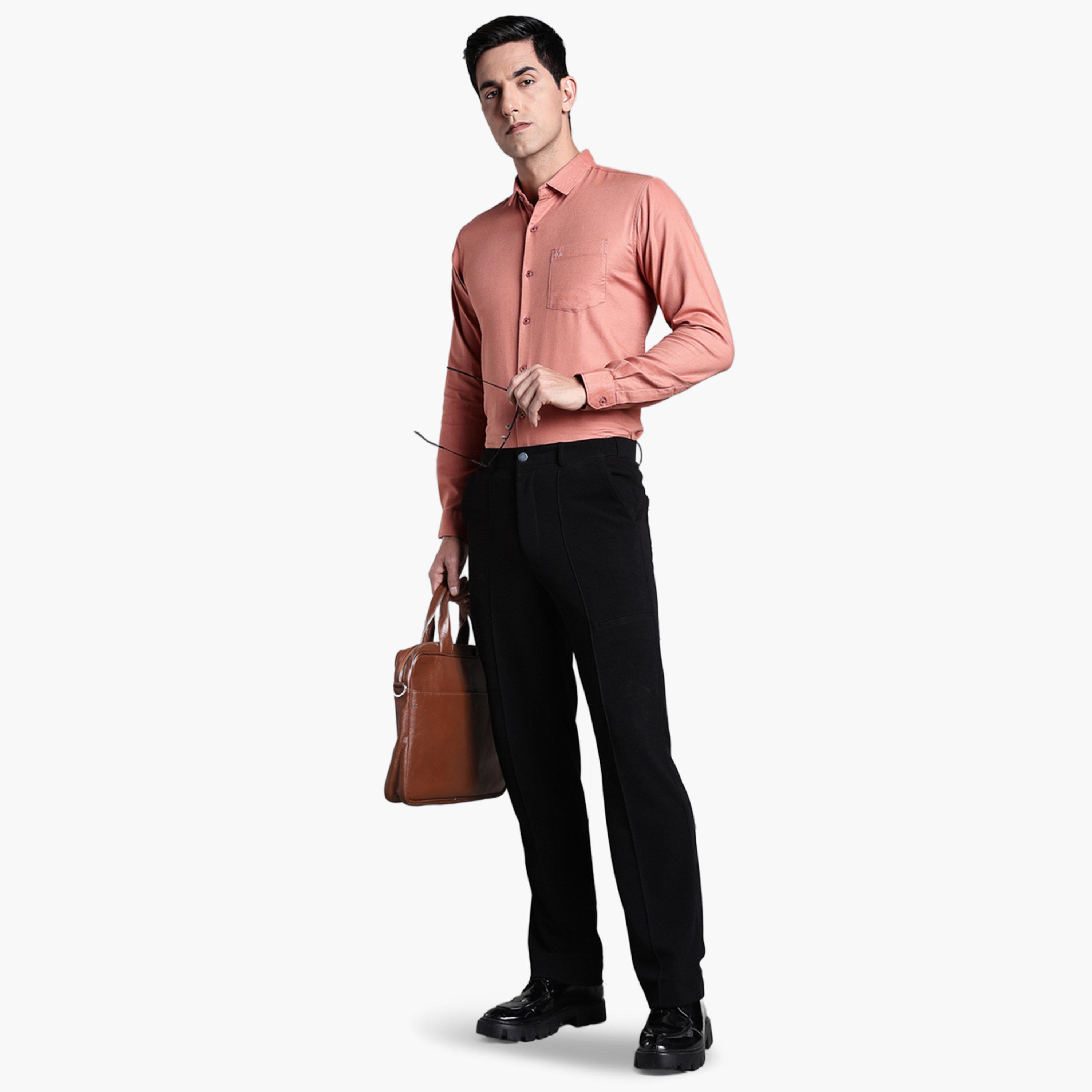 قميص رسمي لون خوخي قصة ضيقة-men-clothing-shirts-image-6