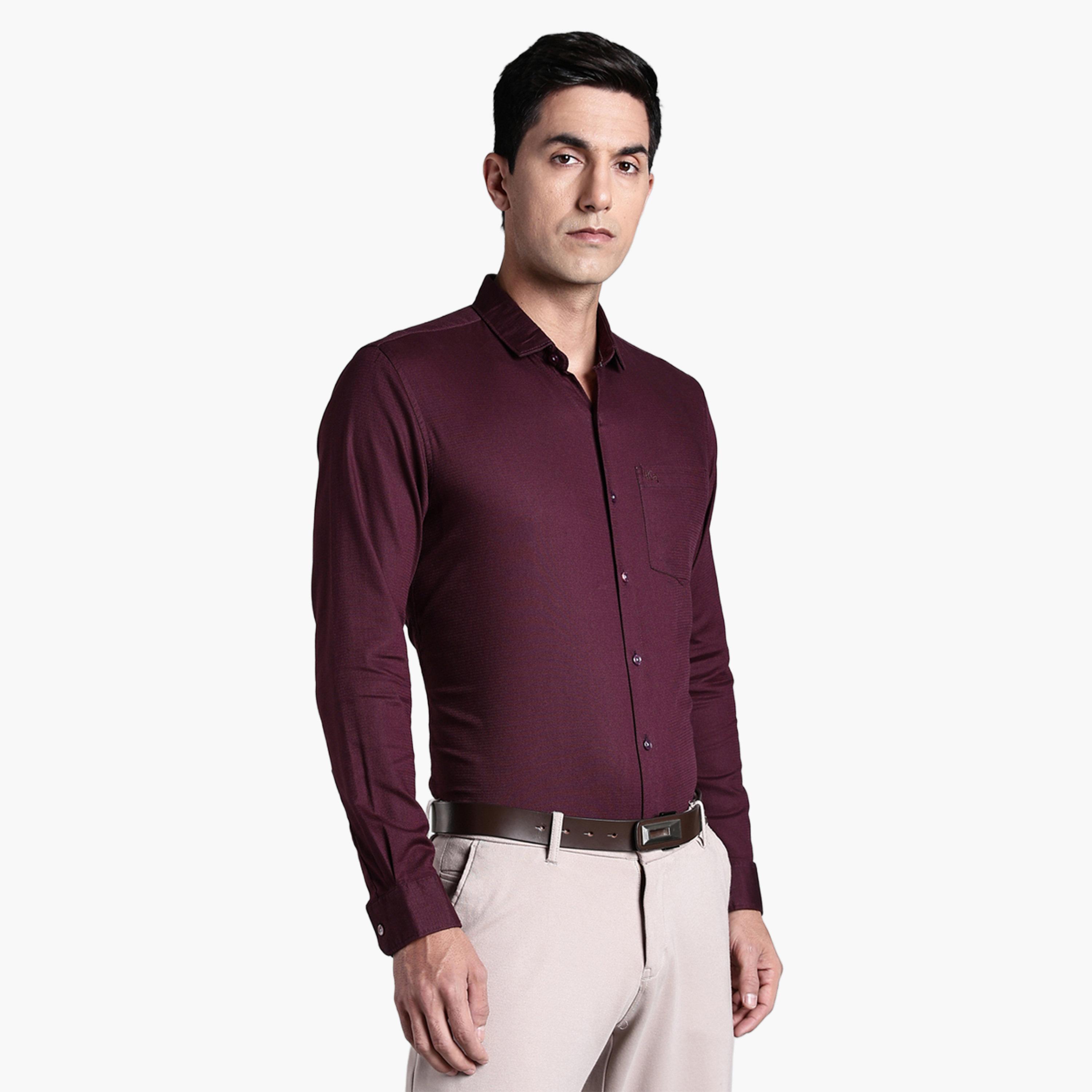 KUONS AVENUE X Styli Men Solid Purple Formal Shirt-men-clothing-shirts-image-4