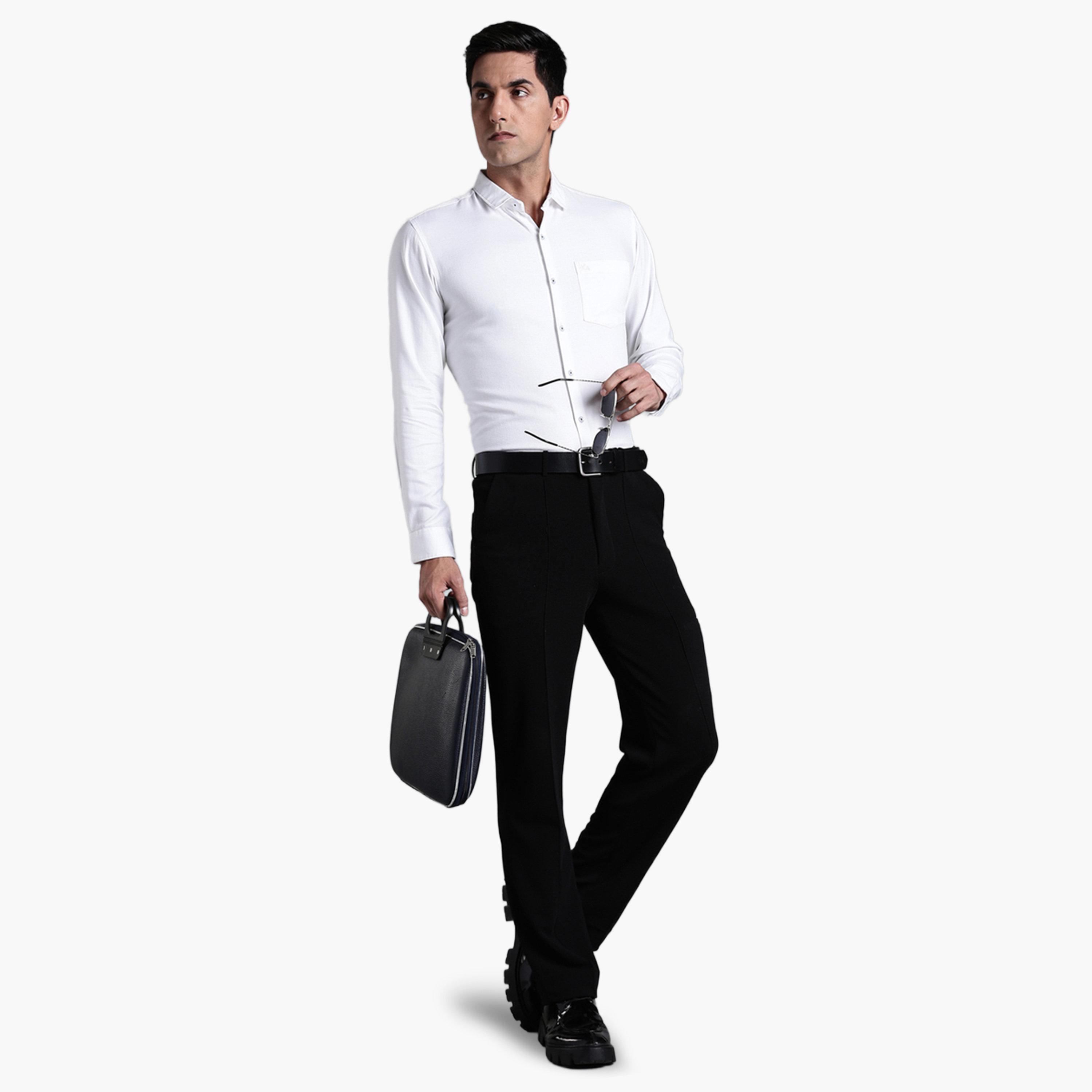 قميص رسمي رجالي أبيض ياقة واسعة-men-clothing-shirts-image-2