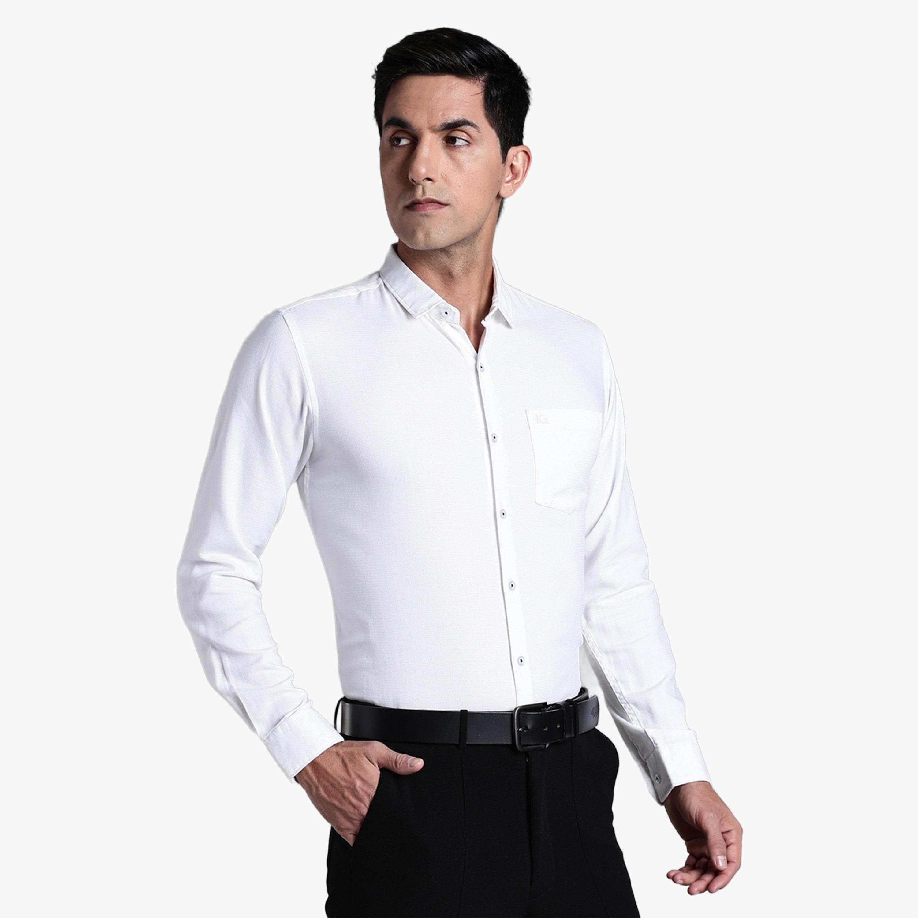 KUONS AVENUE X Styli Men White Spread Collar Formal Shirt-men-clothing-shirts-image-5