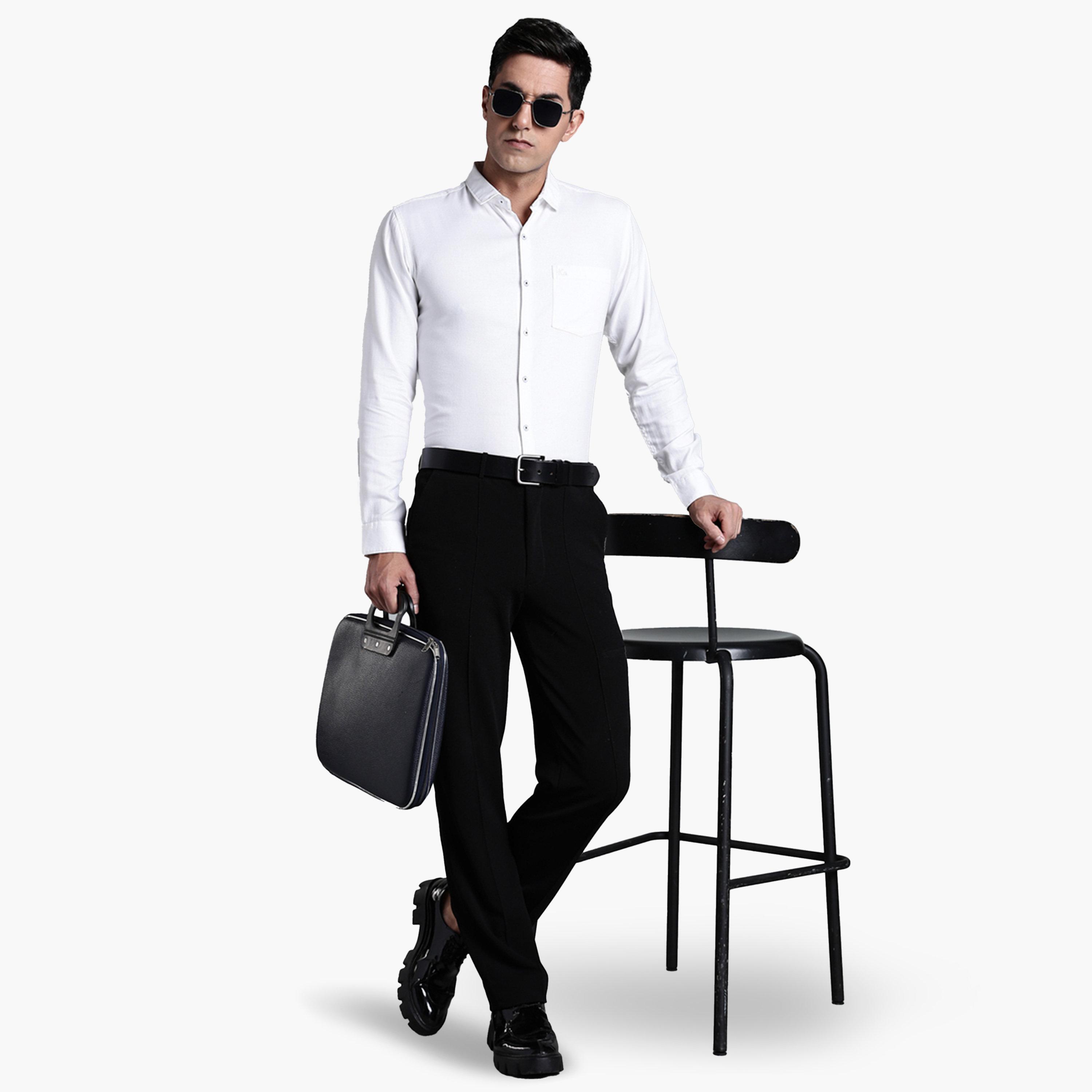 KUONS AVENUE X Styli Men White Spread Collar Formal Shirt-men-clothing-shirts-image-6