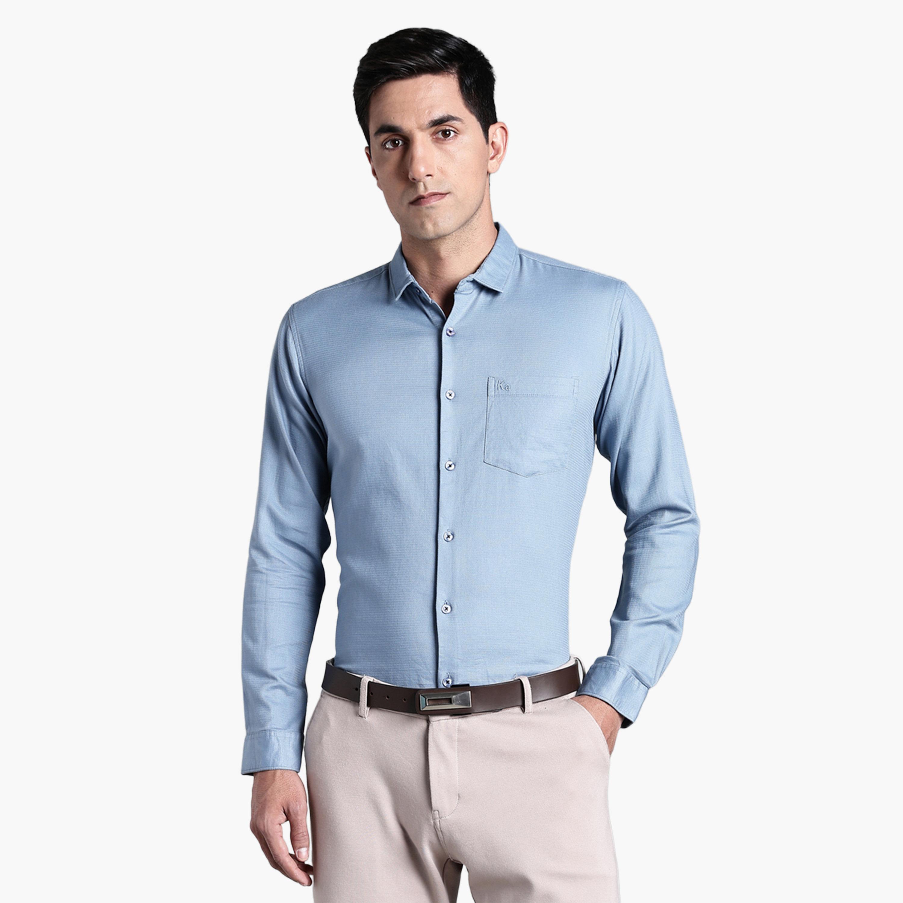 قميص رسمي رجالي قطن أزرق فاتح-men-clothing-shirts-image-1