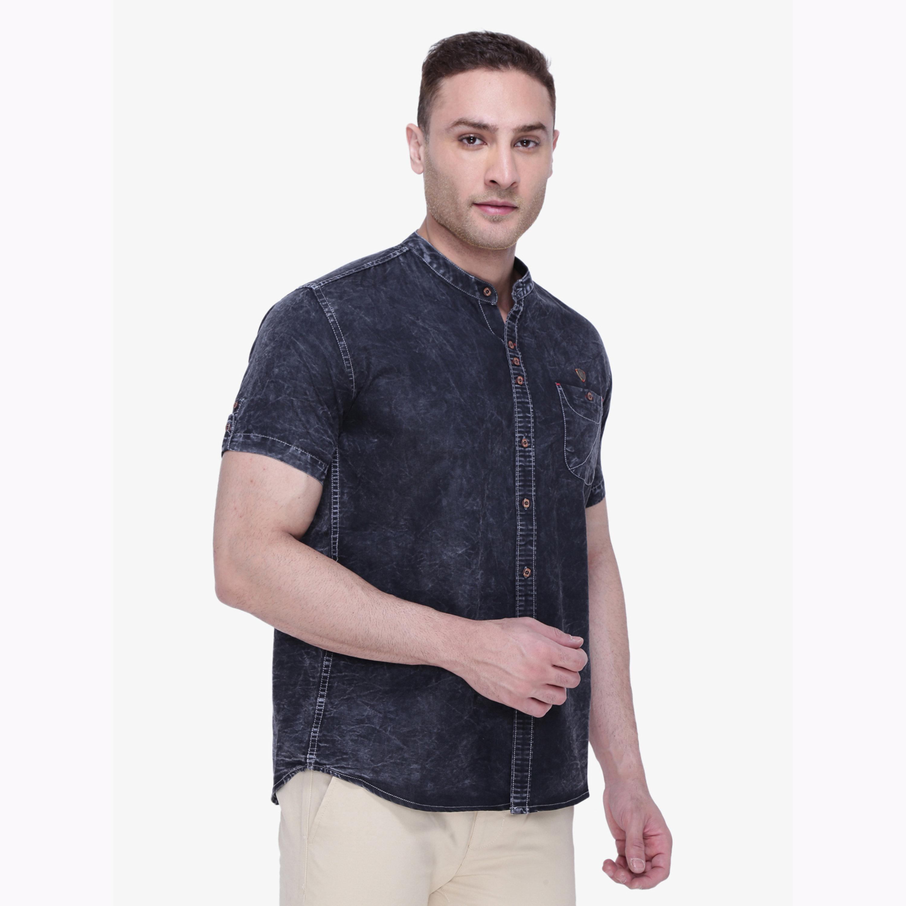 قميص دنيم رجالي رمادي بياقة ماندارين-men-clothing-shirts-image-4