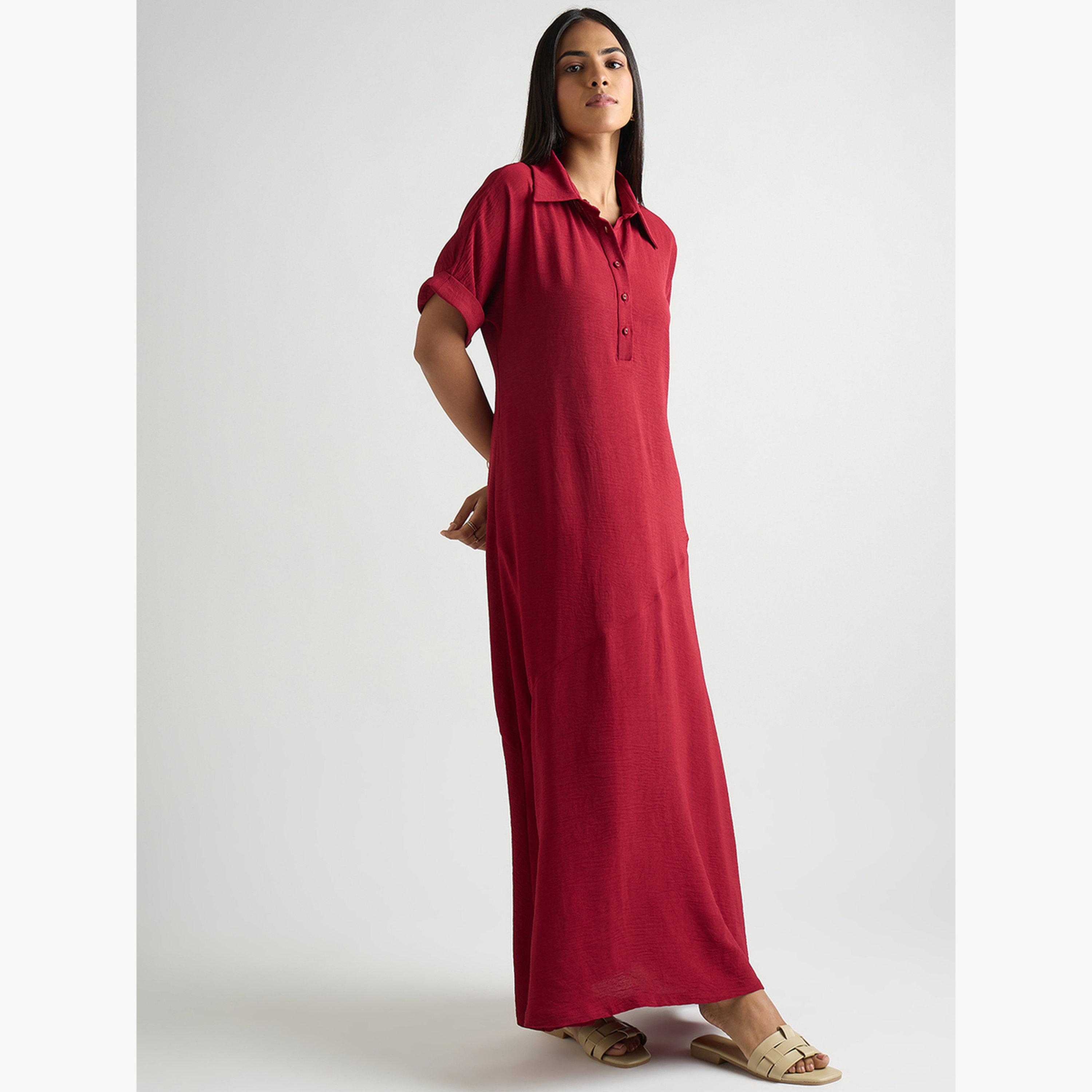 فستان طويل بتصميم واسع من الأسفل-women-clothing-dresses-image-3
