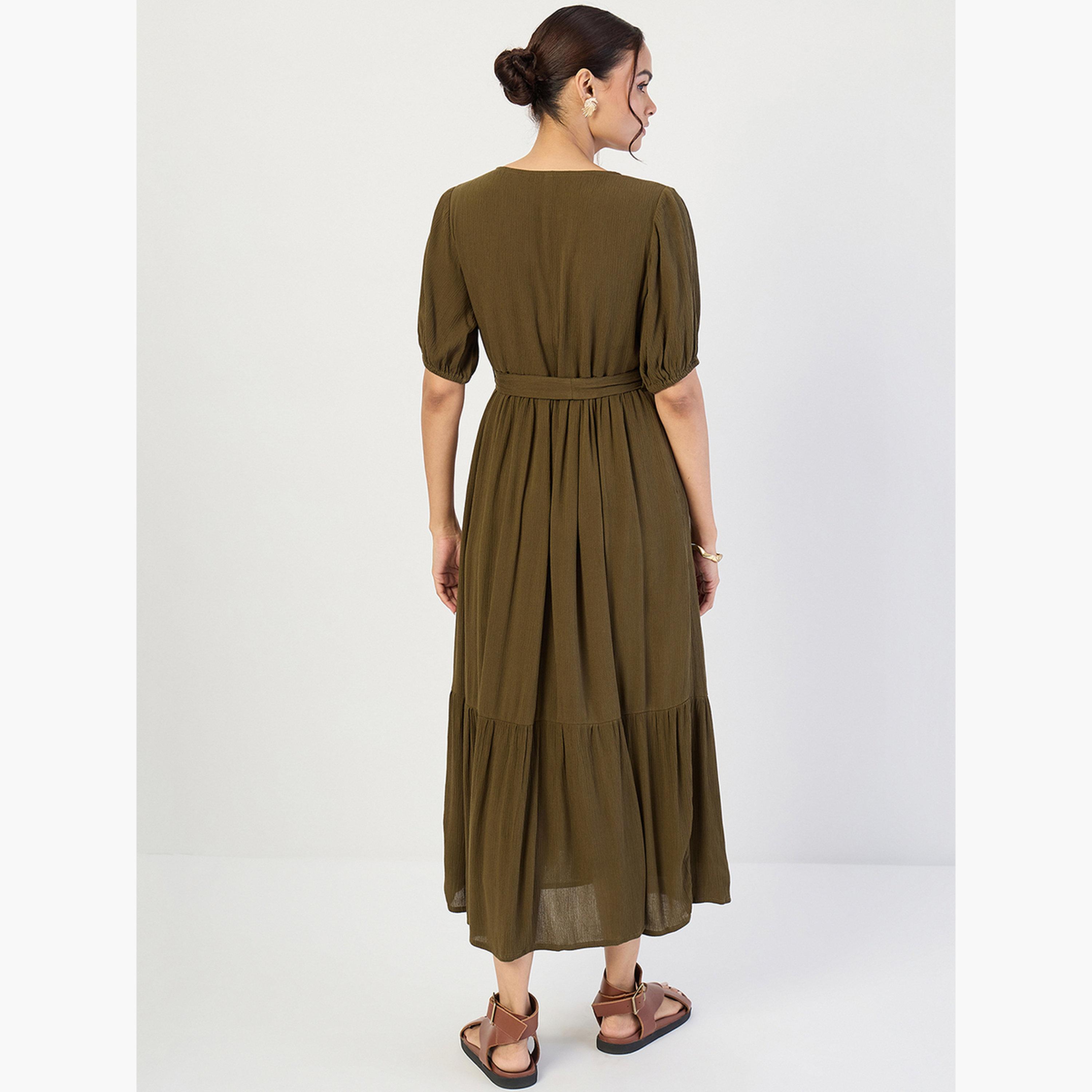 فستان طويل بتفاصيل مجعدة-women-clothing-dresses-image-2