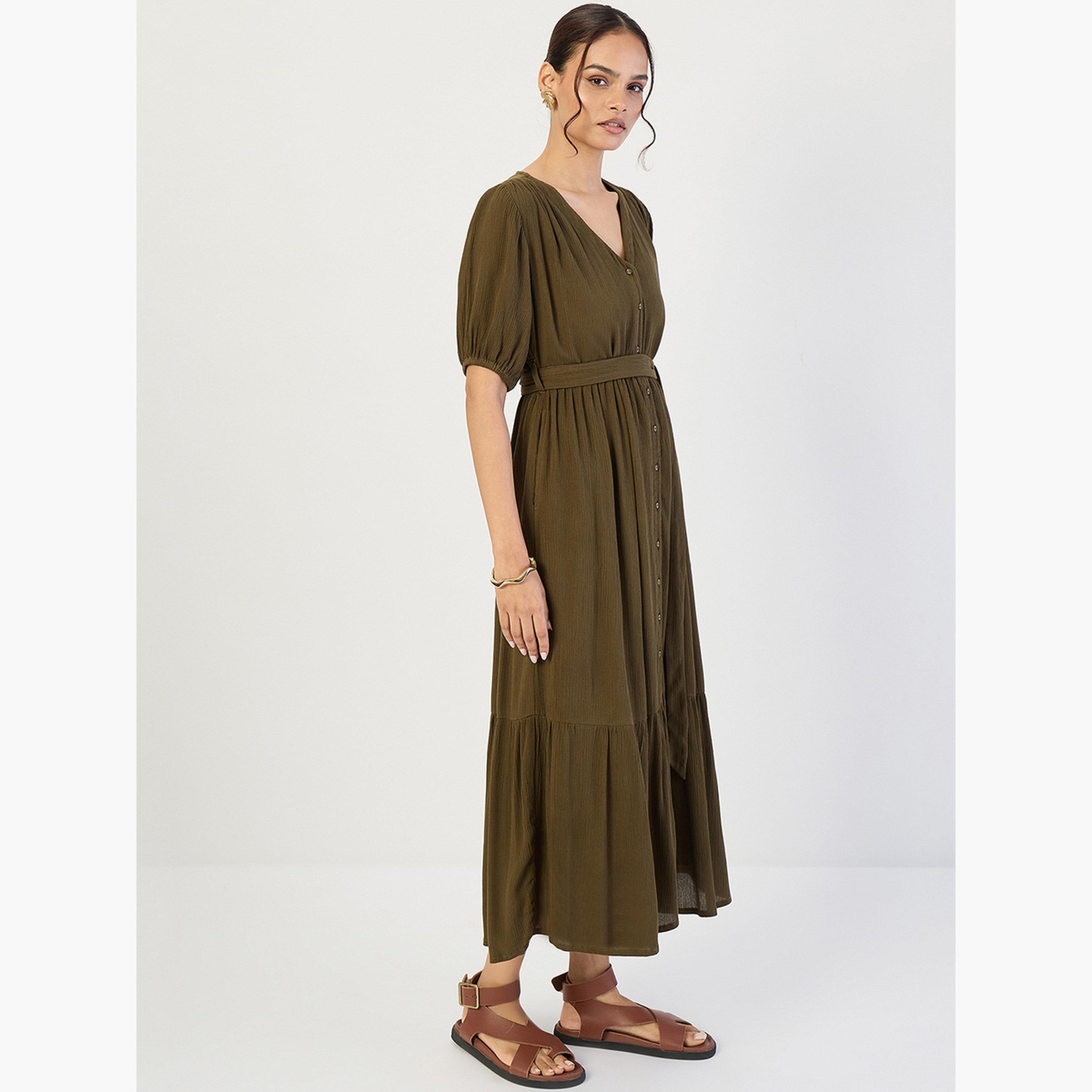 فستان طويل بتفاصيل مجعدة-women-clothing-dresses-image-3