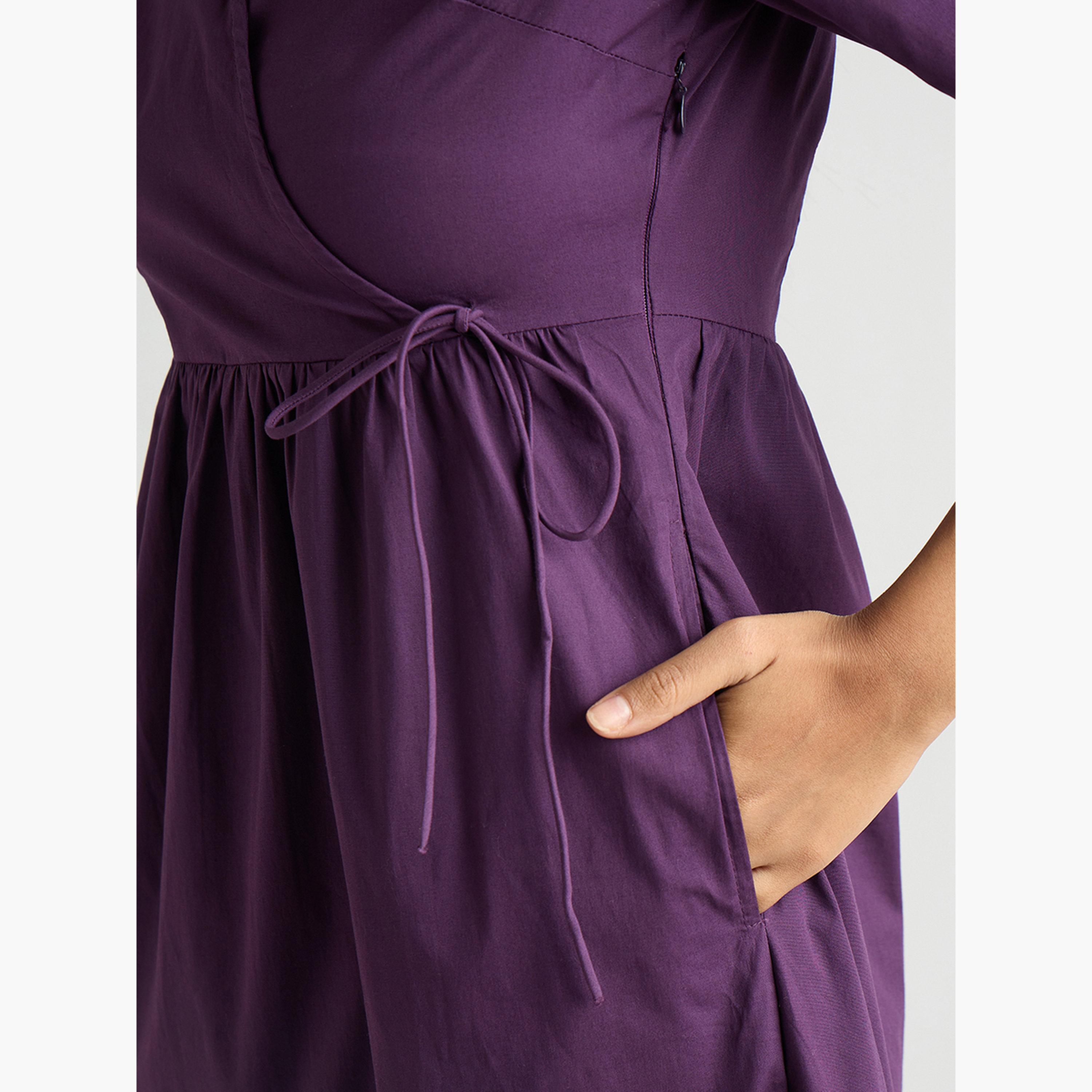 فستان طويل بوبلين بطبقات-women-clothing-dresses-image-5