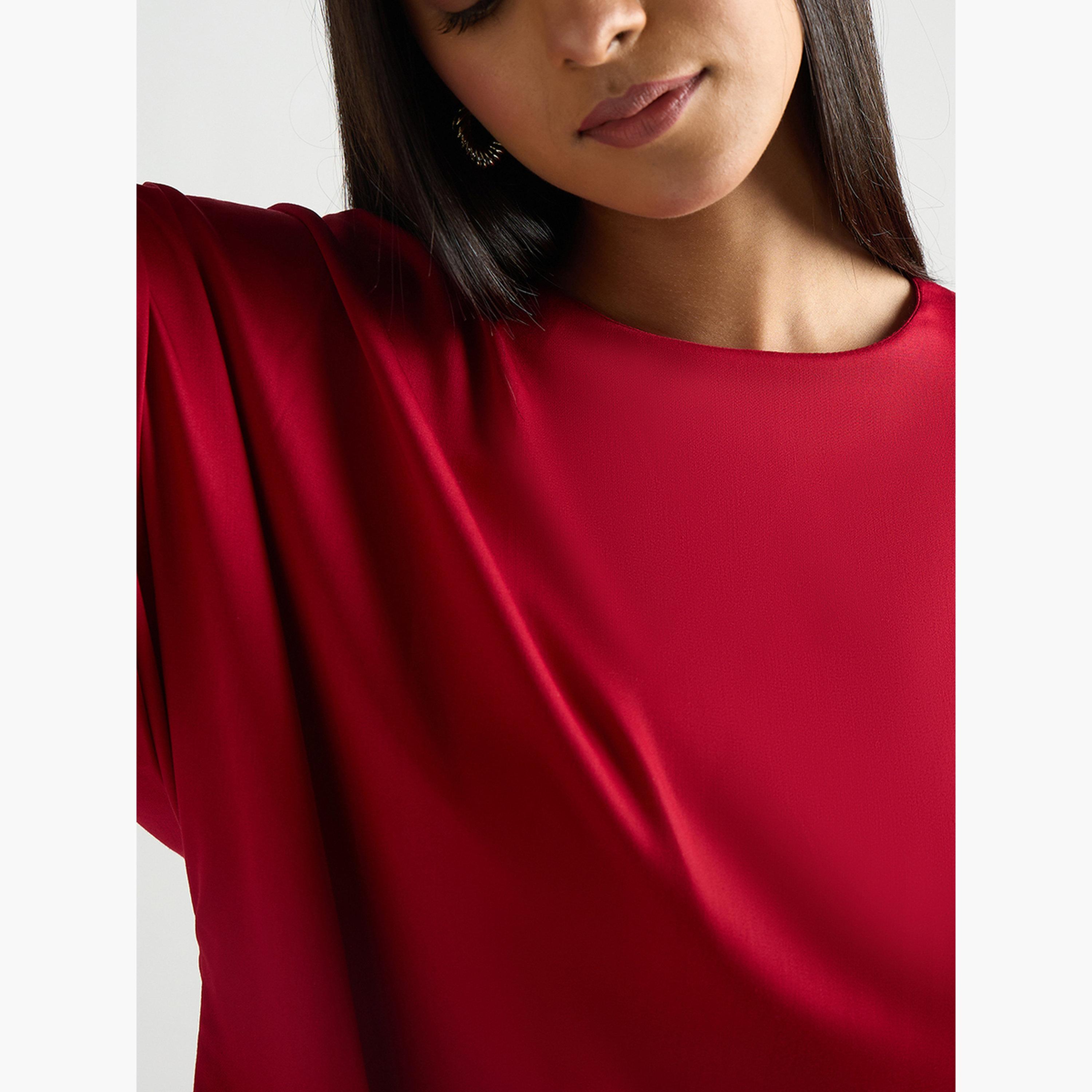 طقم بلوزة ساتان غير متماثلة وبنطال-women-clothing-coordsets-image-6