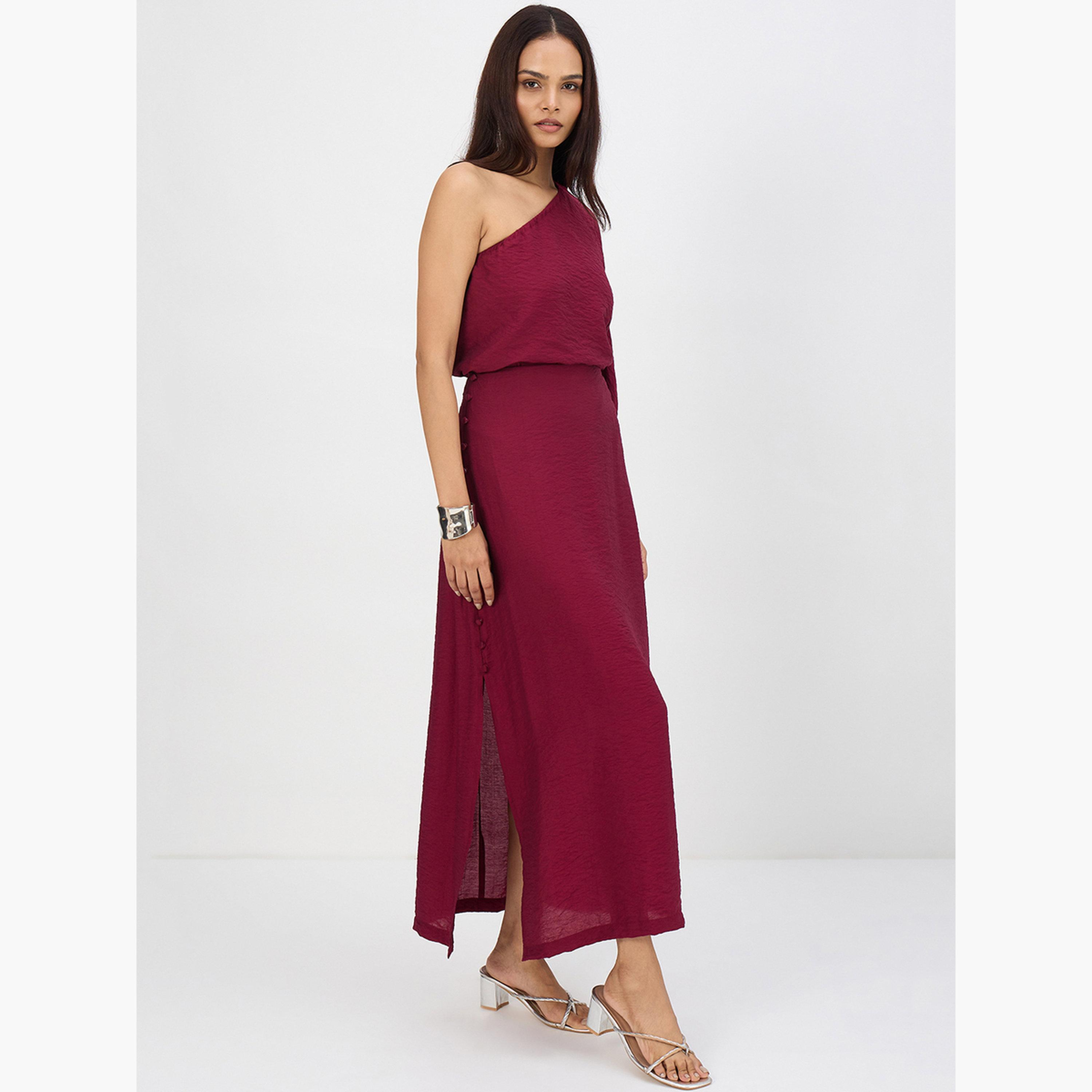 طقم منسق من تنورة وبلوزة بكتف واحد-women-clothing-coordsets-image-3