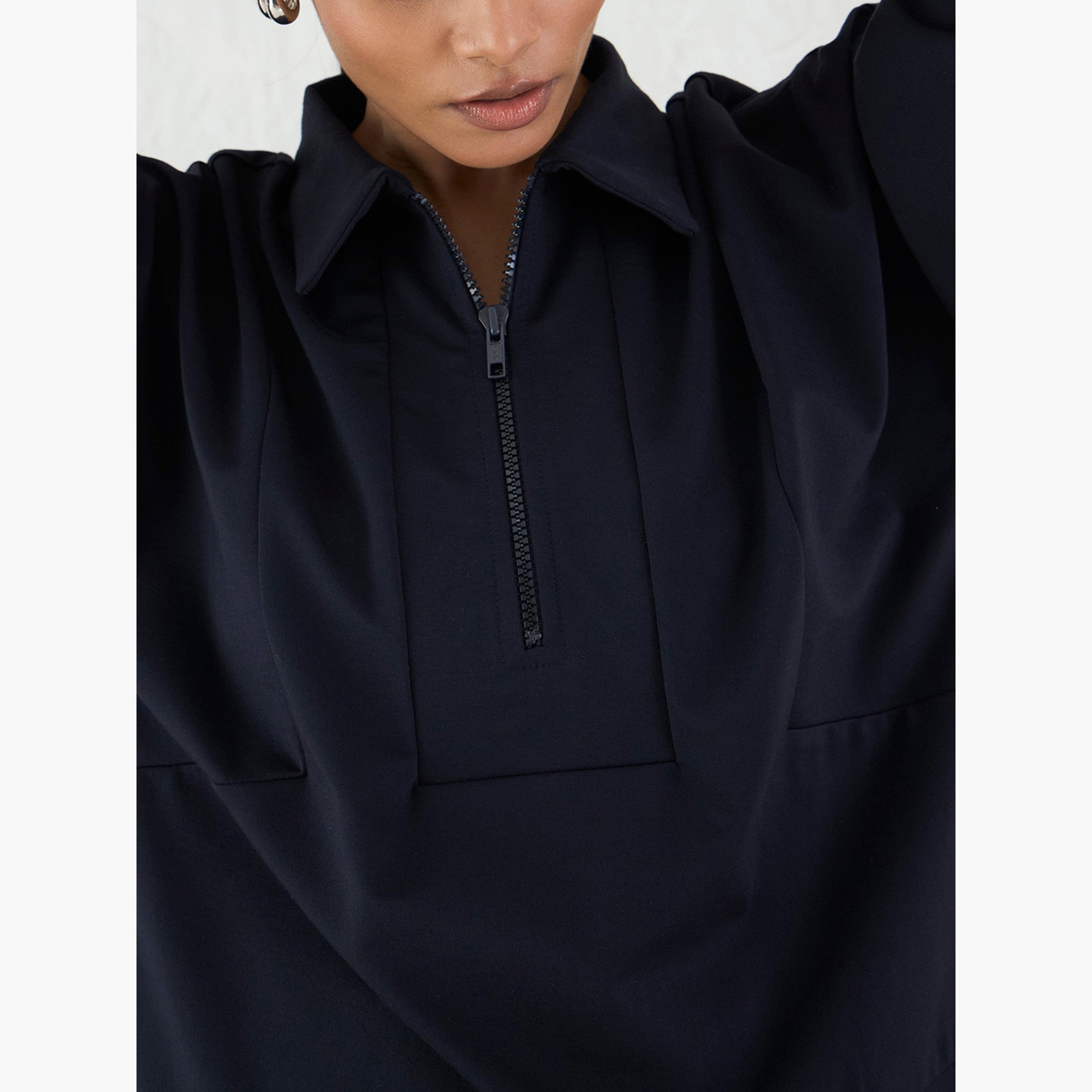 طقم بلوزة بسحاب وبنطال-women-clothing-coordsets-image-6