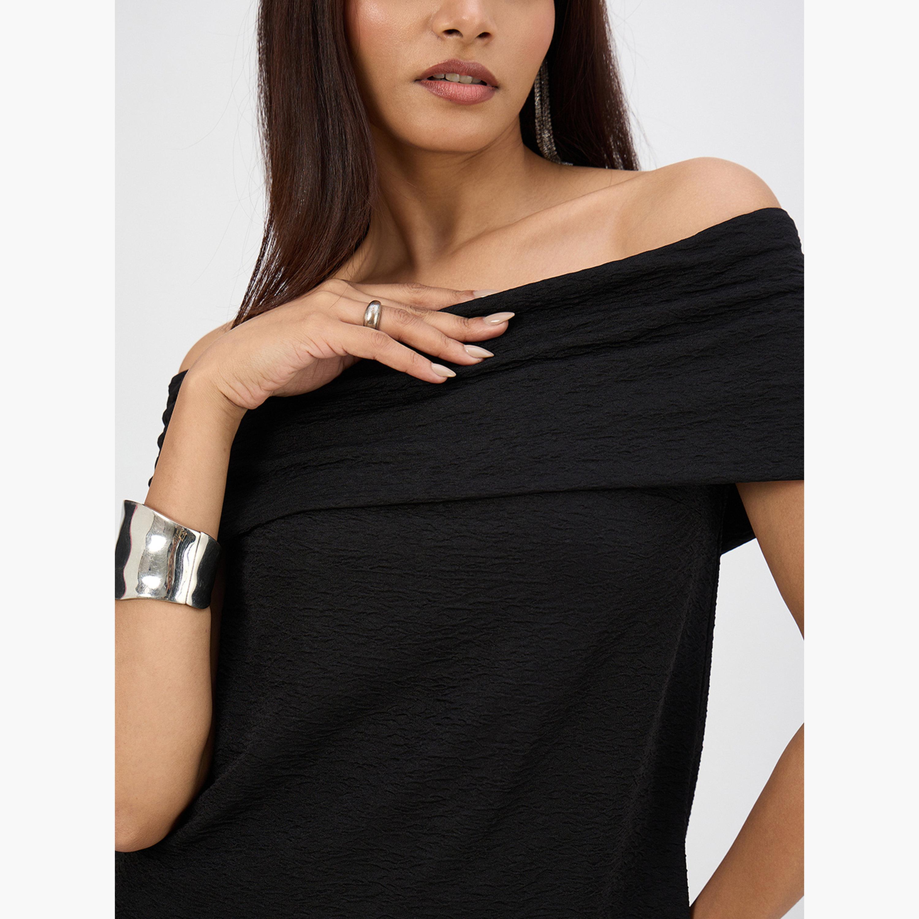 طقم بلوزة بأكتاف مكشوفة وبنطال-women-clothing-coordsets-image-6
