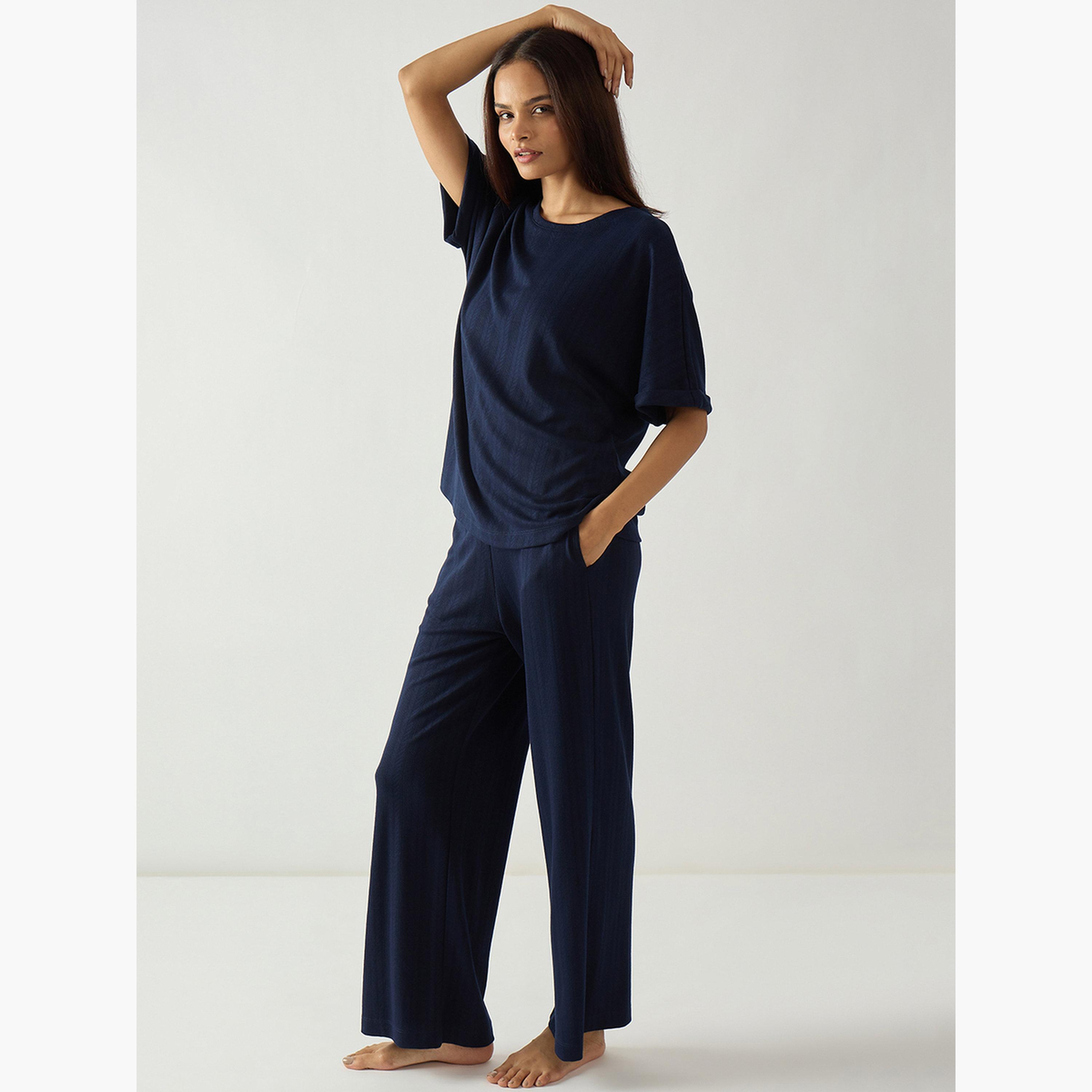 Femmella Women Relaxed Fit Top and Pants Lounge Set-women-clothing-nightwear-pyjamas-longsets-image-3